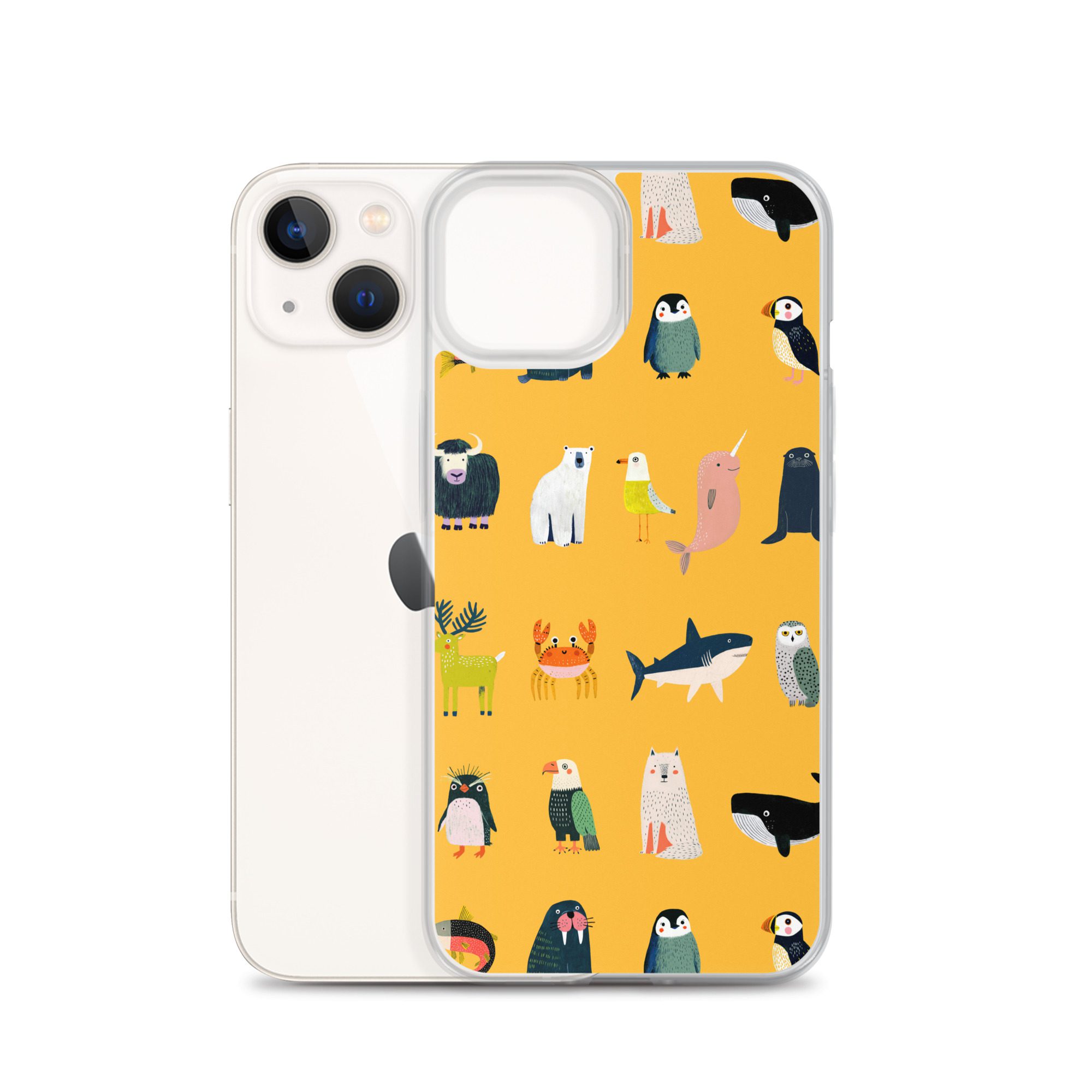 Arctic Animals Pattern Clear Case for iPhone® - Image 23