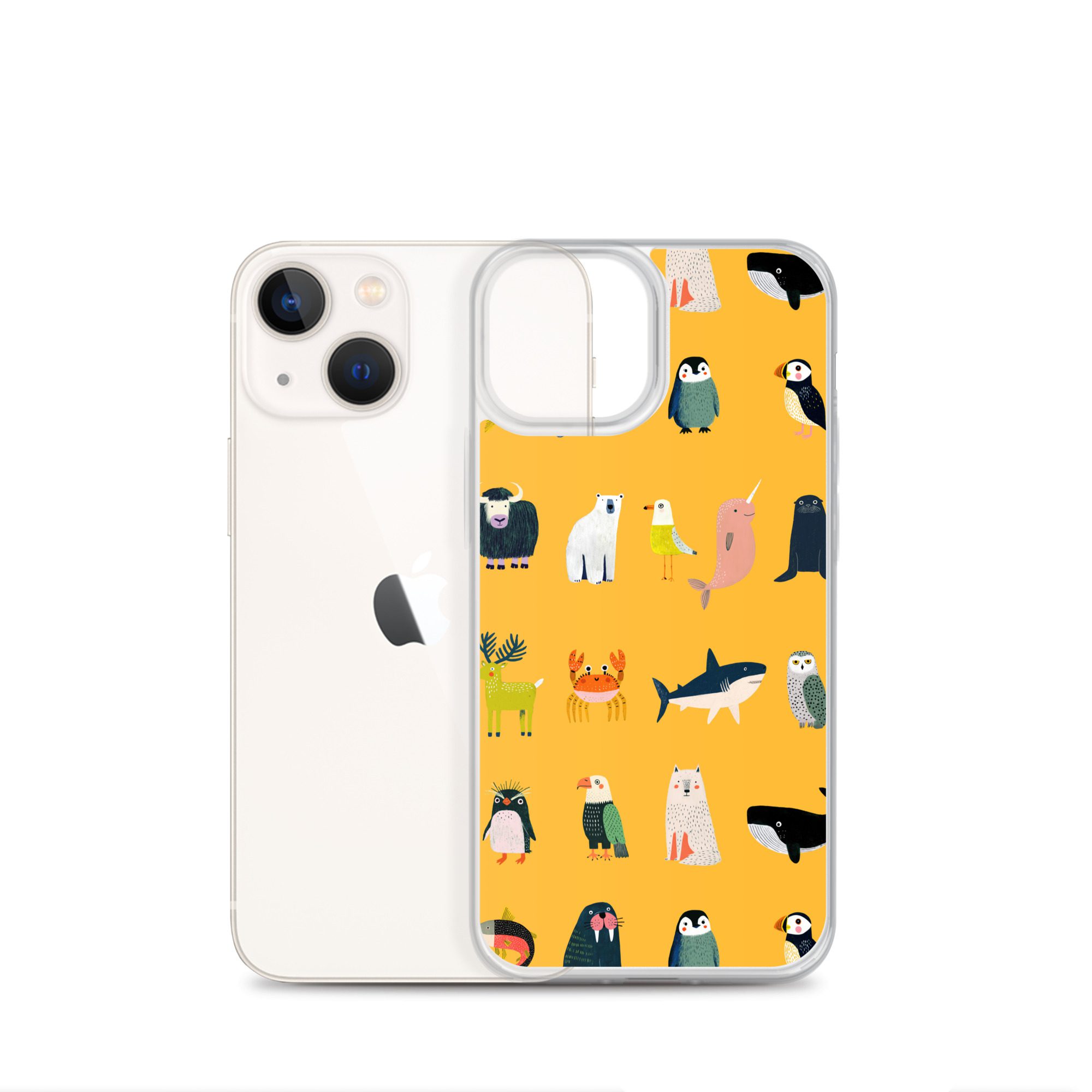 Arctic Animals Pattern Clear Case for iPhone® - Image 17