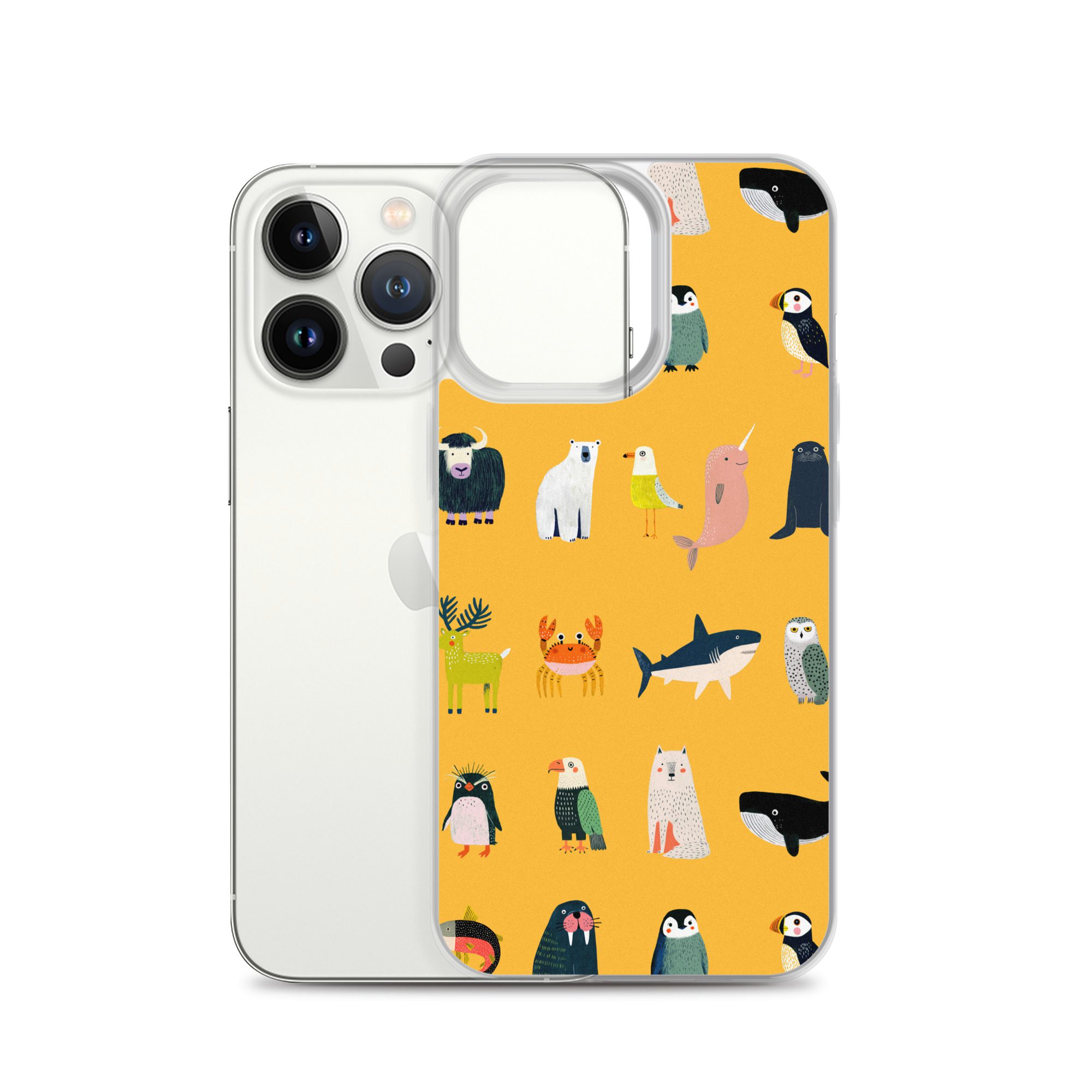 Arctic Animals Pattern Clear Case for iPhone® - Image 21
