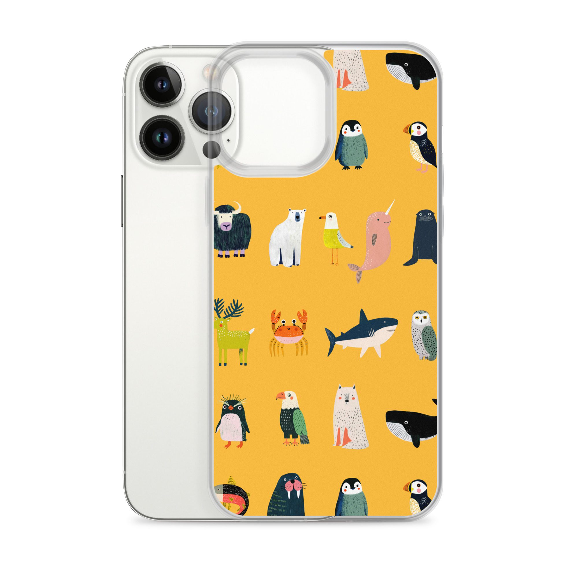 Arctic Animals Pattern Clear Case for iPhone® - Image 19