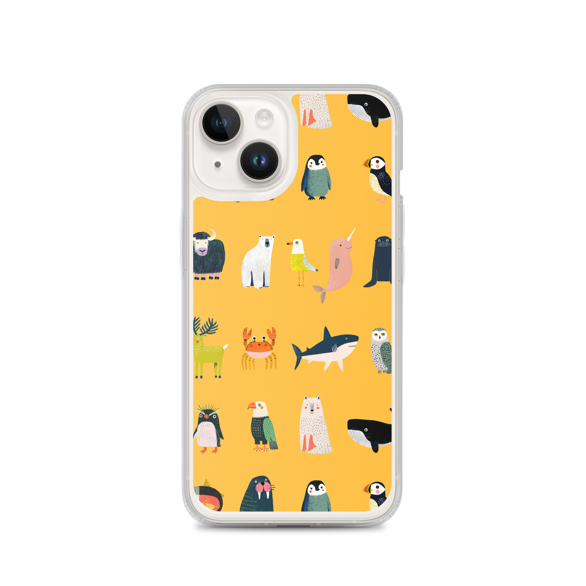 Arctic Animals Pattern Clear Case for iPhone® - Image 30
