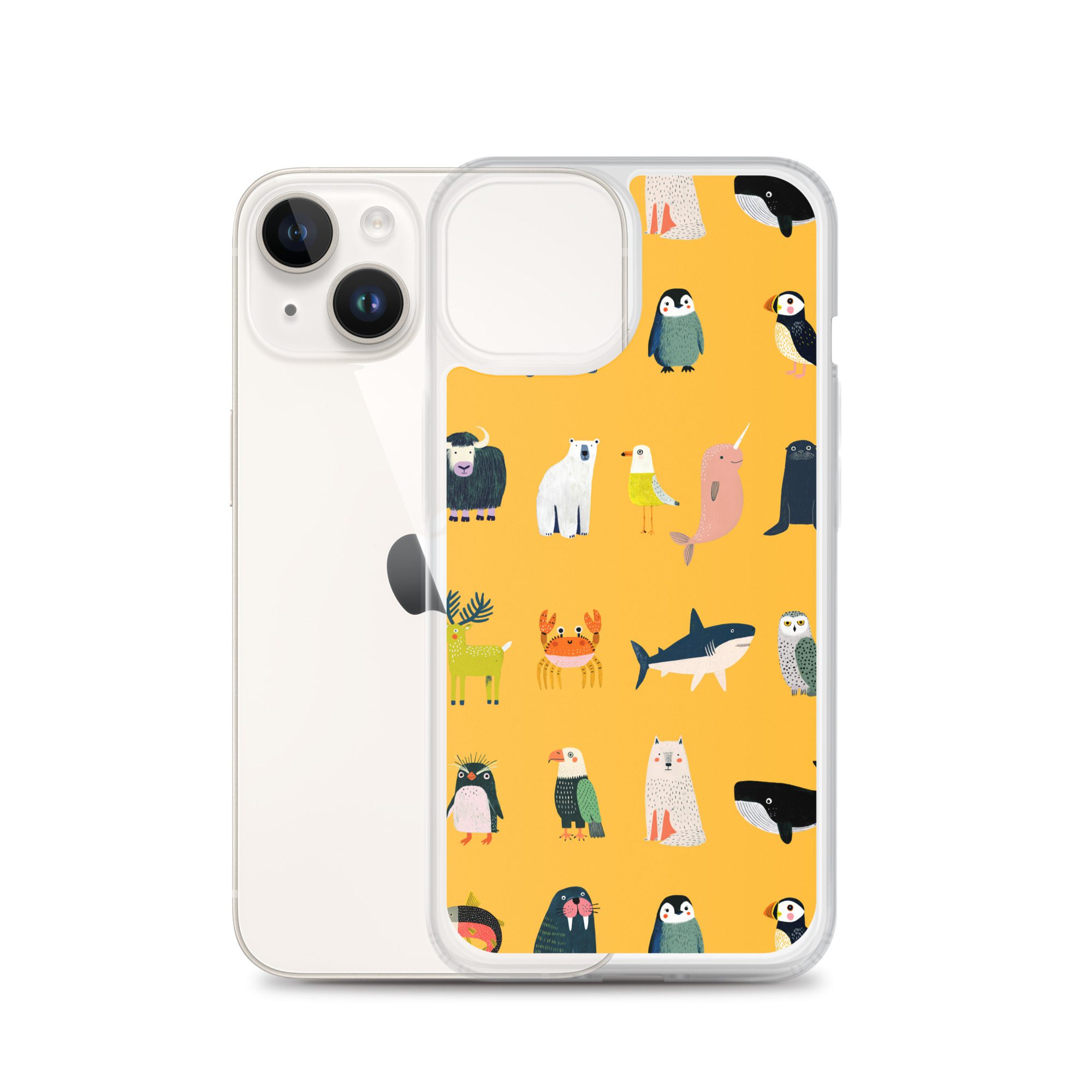 Arctic Animals Pattern Clear Case for iPhone® - Image 31