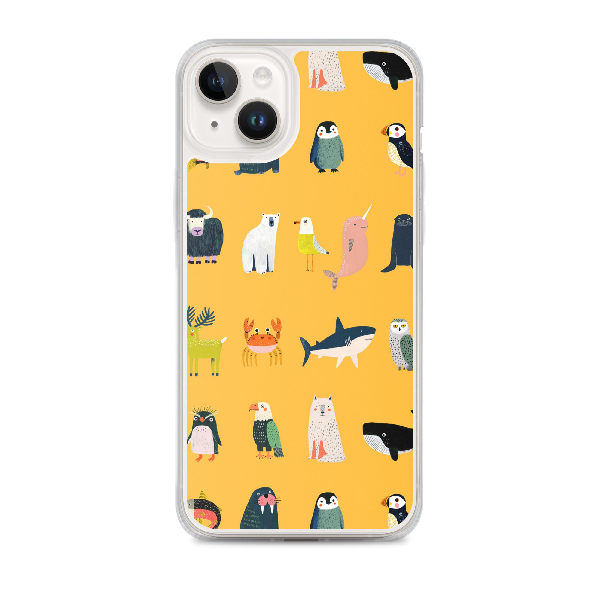 Arctic Animals Pattern Clear Case for iPhone® - Image 24