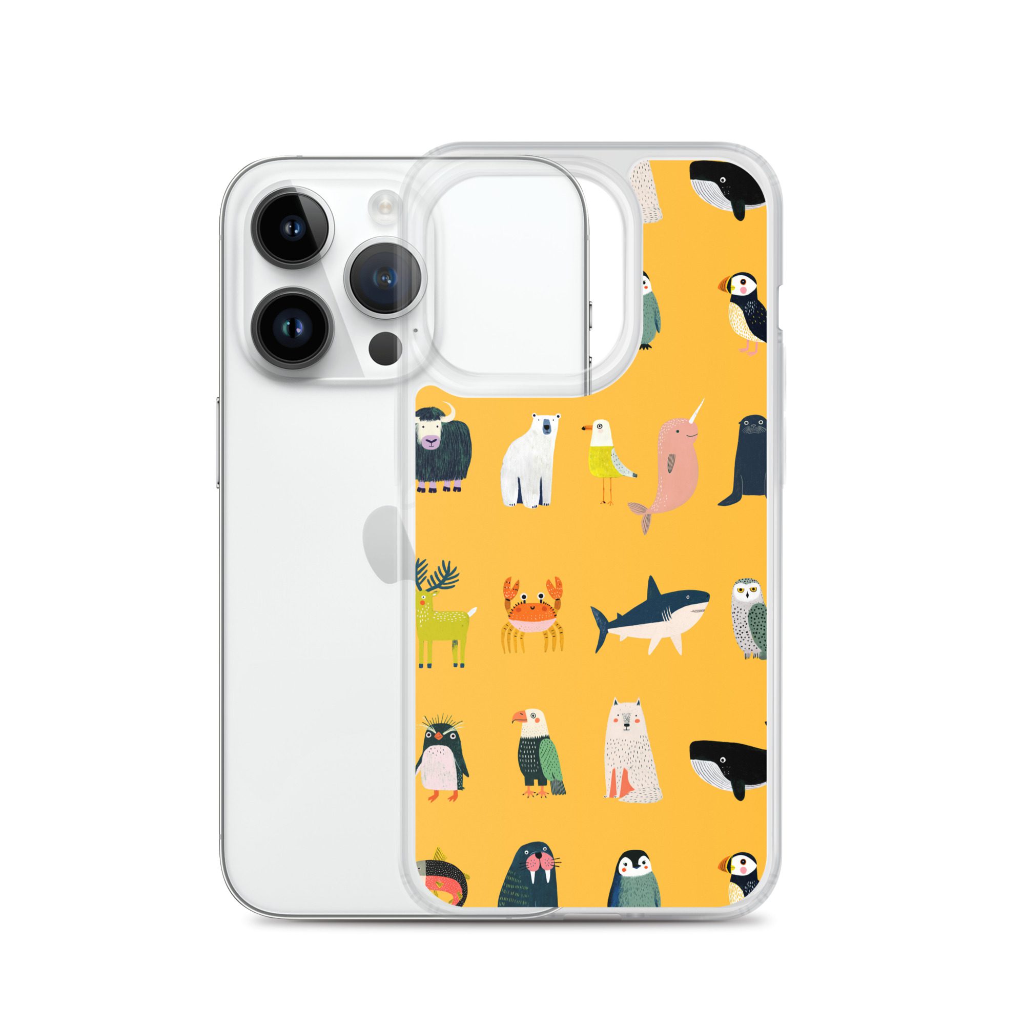 Arctic Animals Pattern Clear Case for iPhone® - Image 29