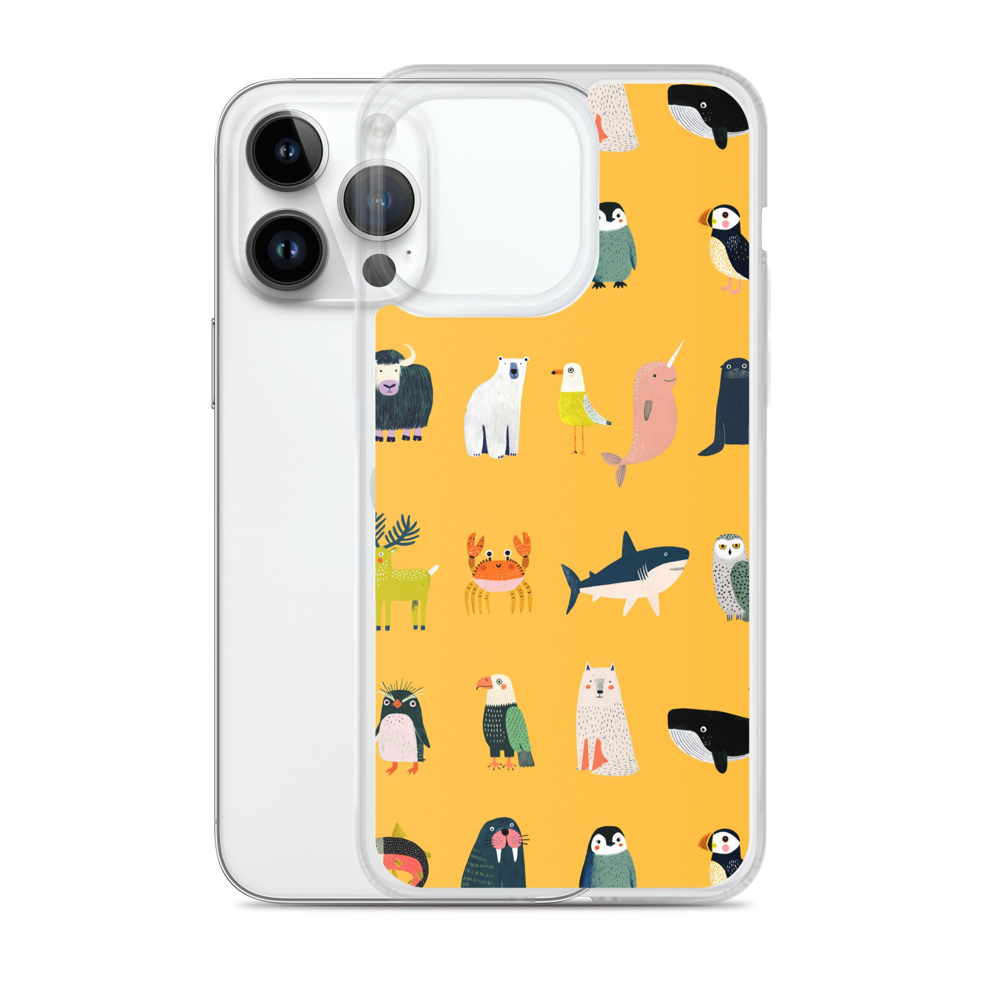 Arctic Animals Pattern Clear Case for iPhone® - Image 27