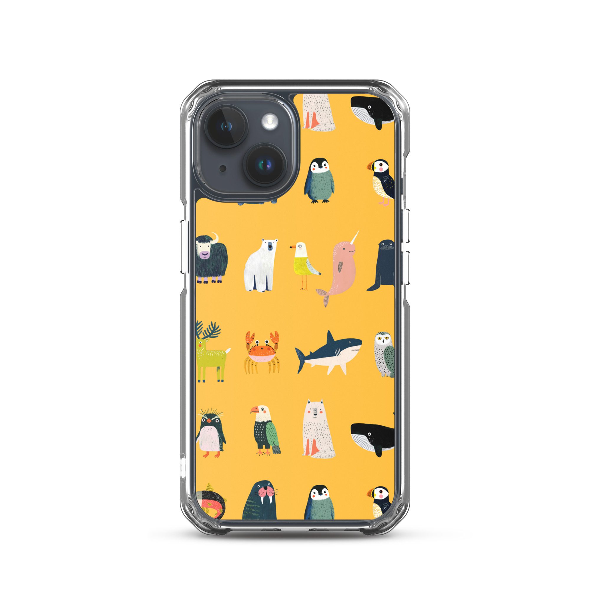 Arctic Animals Pattern Clear Case for iPhone® - Image 38