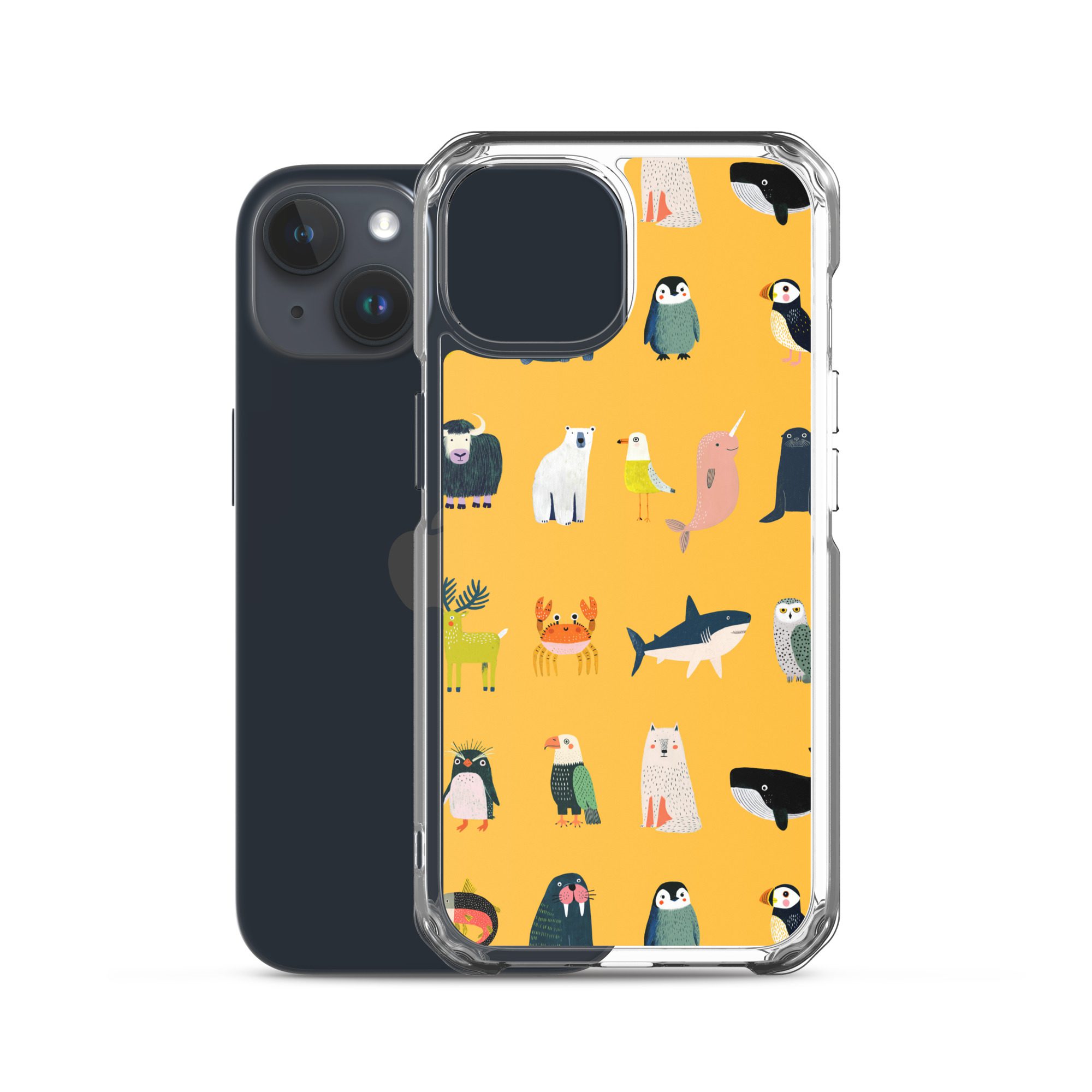 Arctic Animals Pattern Clear Case for iPhone® - Image 39