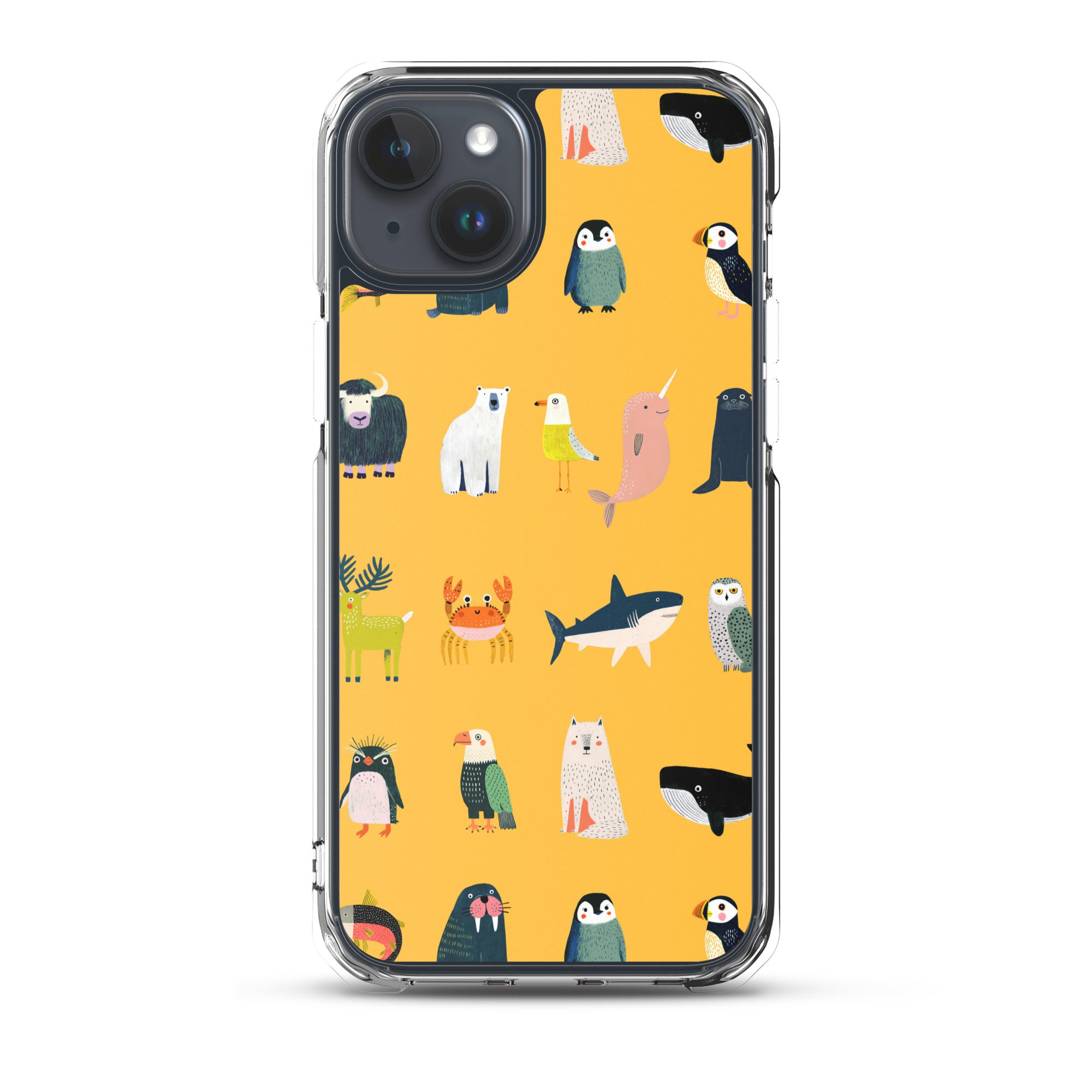 Arctic Animals Pattern Clear Case for iPhone® - Image 32