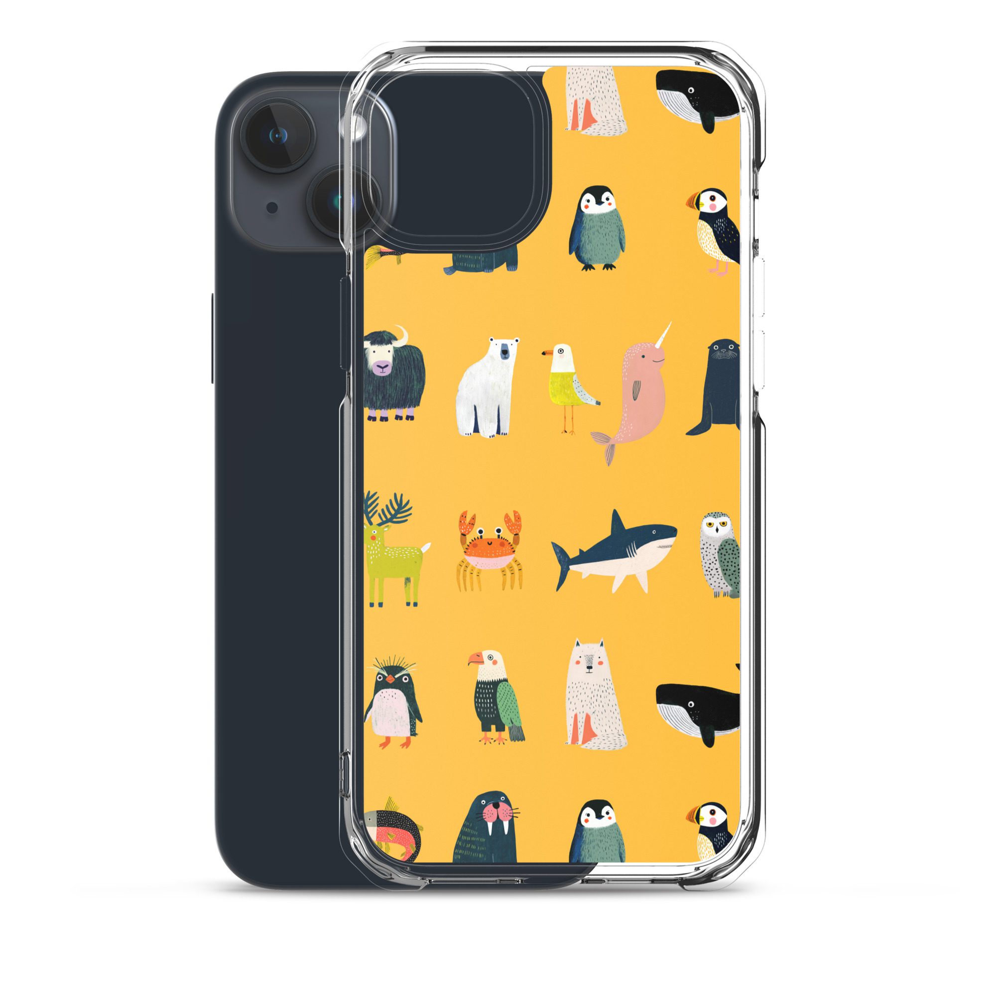 Arctic Animals Pattern Clear Case for iPhone® - Image 33