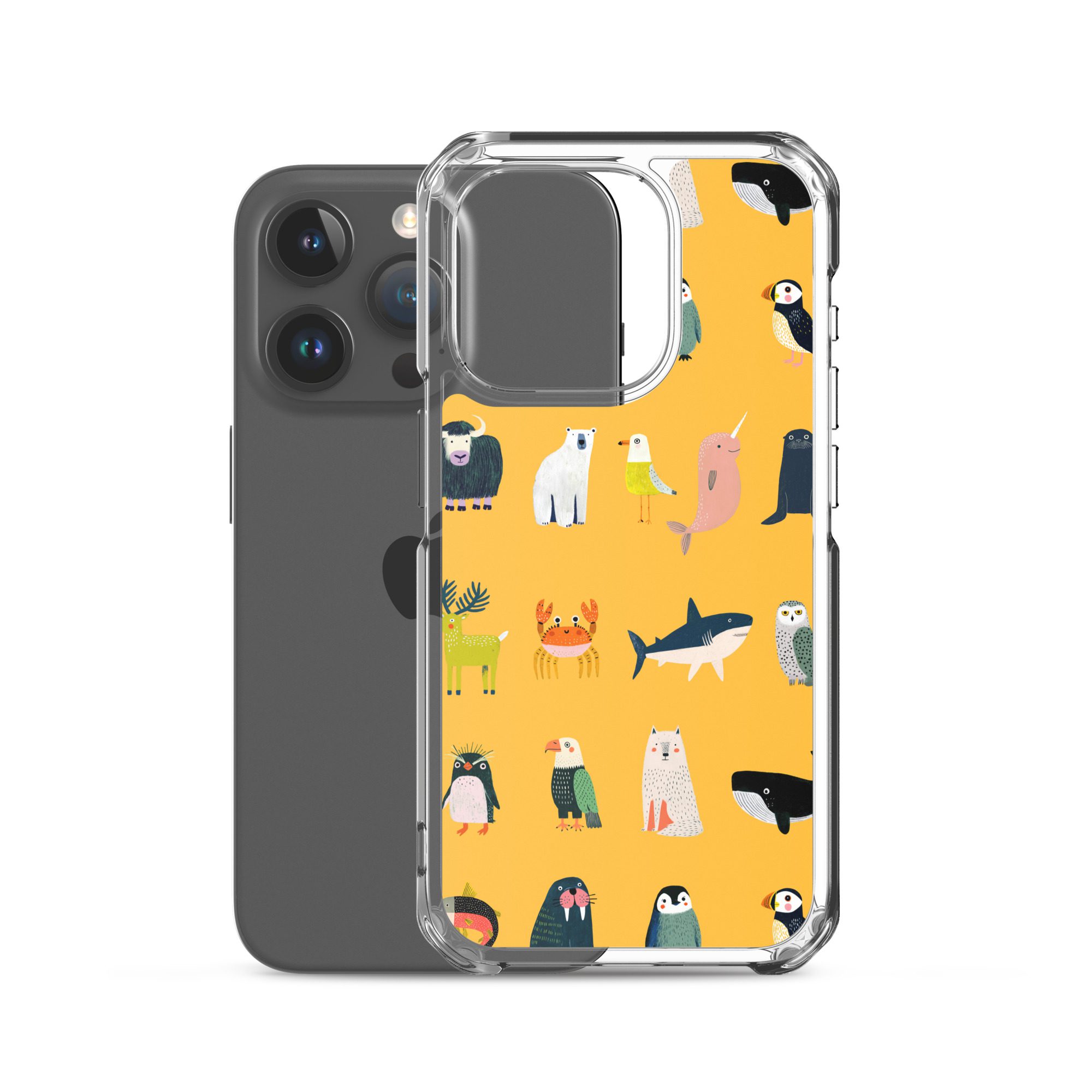 Arctic Animals Pattern Clear Case for iPhone® - Image 37