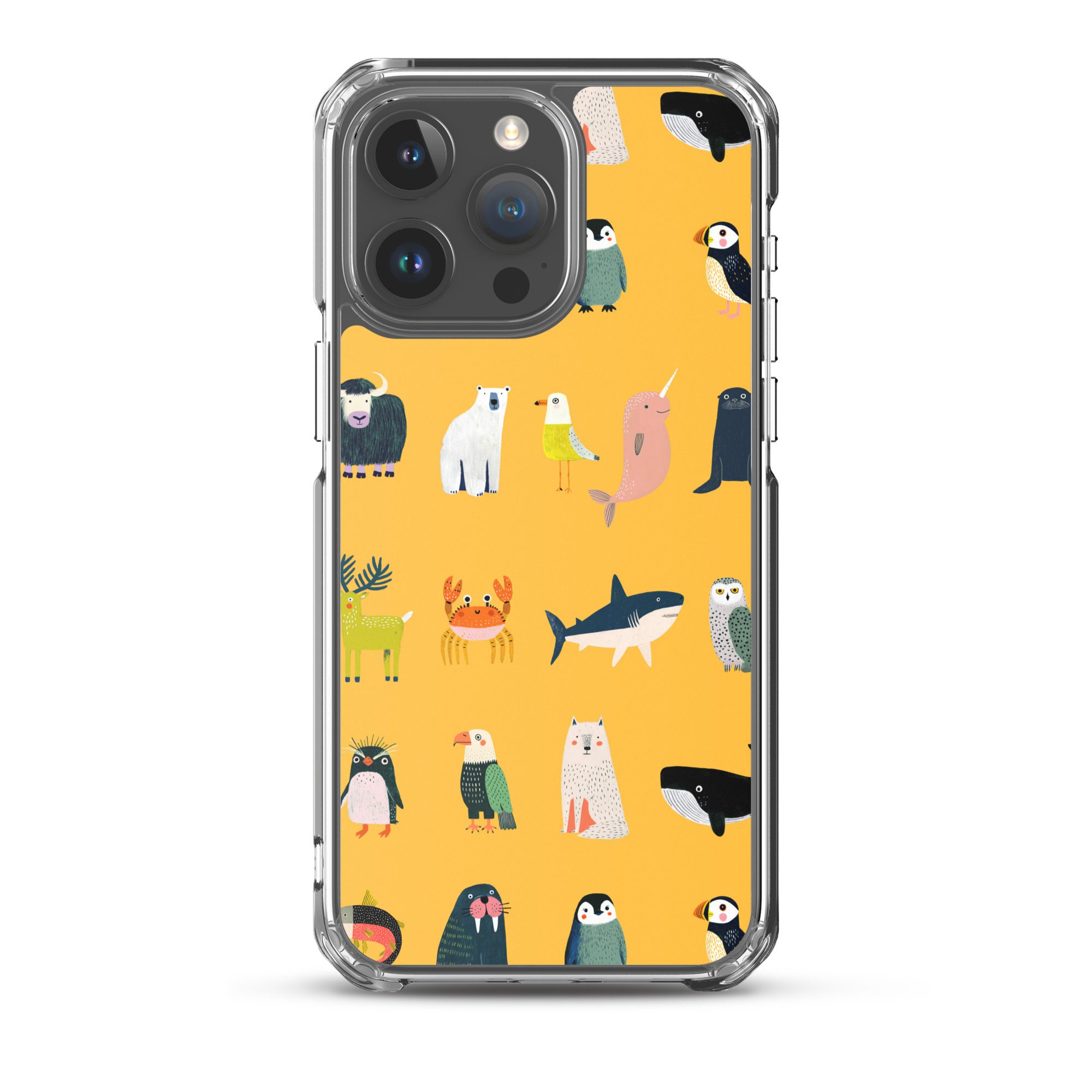 Arctic Animals Pattern Clear Case for iPhone® - Image 34