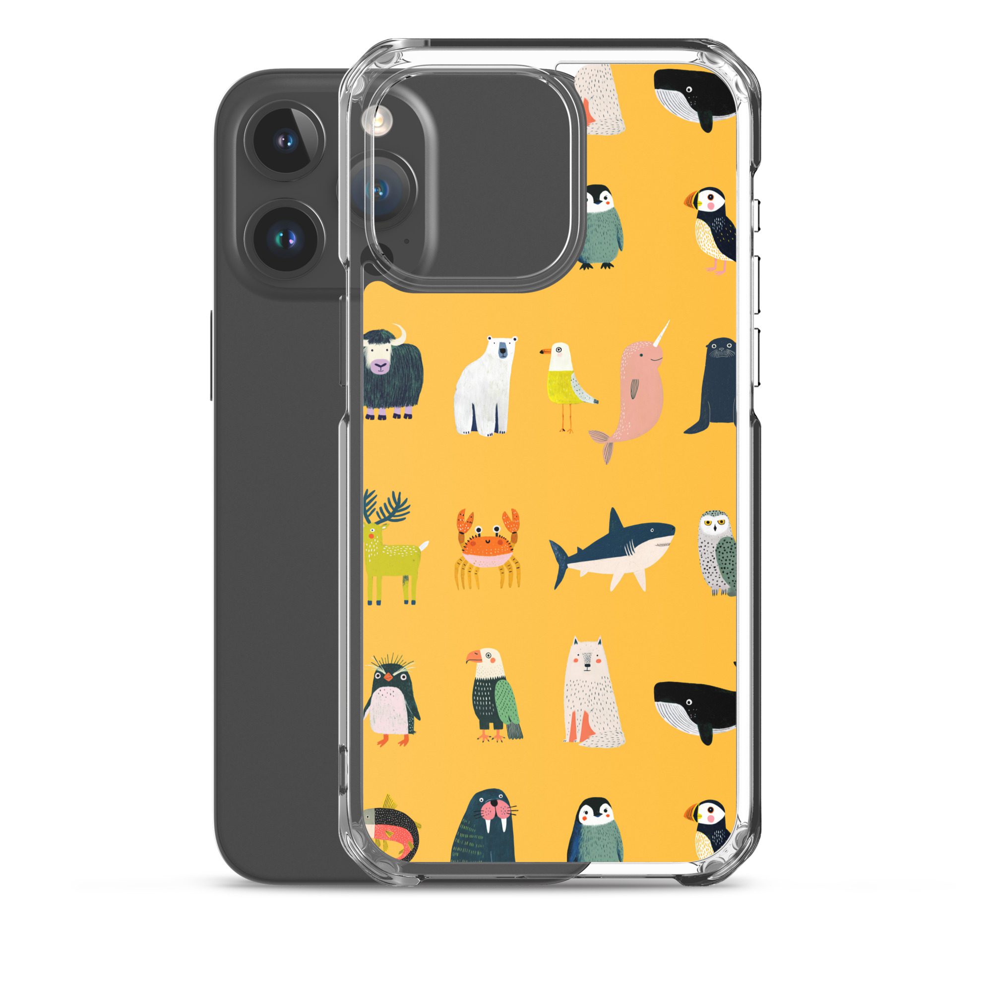 Arctic Animals Pattern Clear Case for iPhone® - Image 35