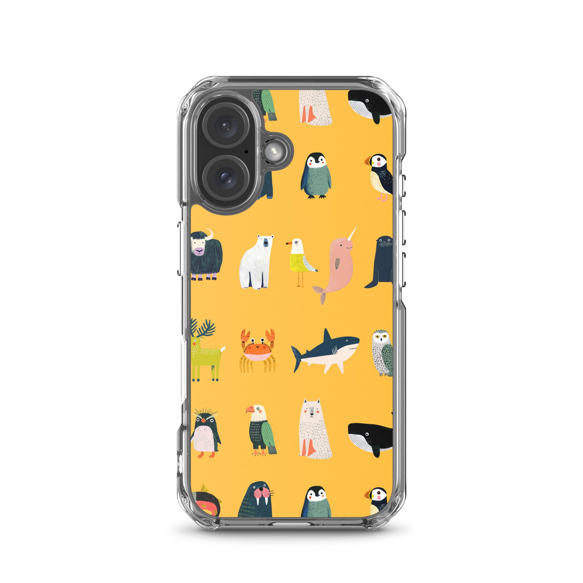 Arctic Animals Pattern Clear Case for iPhone® - Image 46