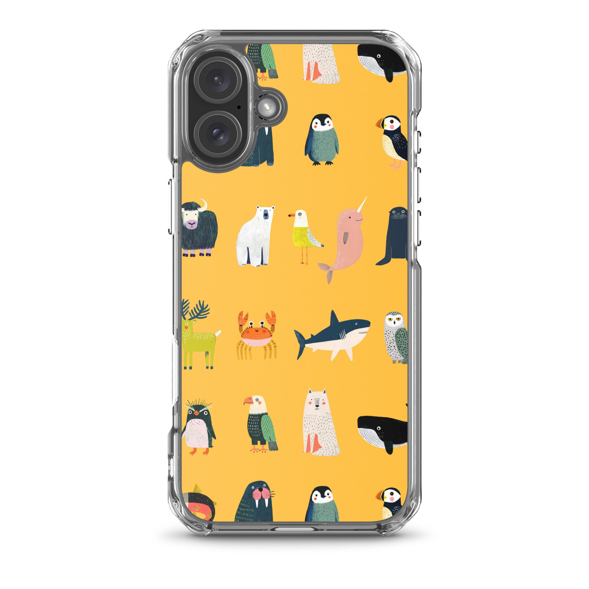 Arctic Animals Pattern Clear Case for iPhone® - Image 40