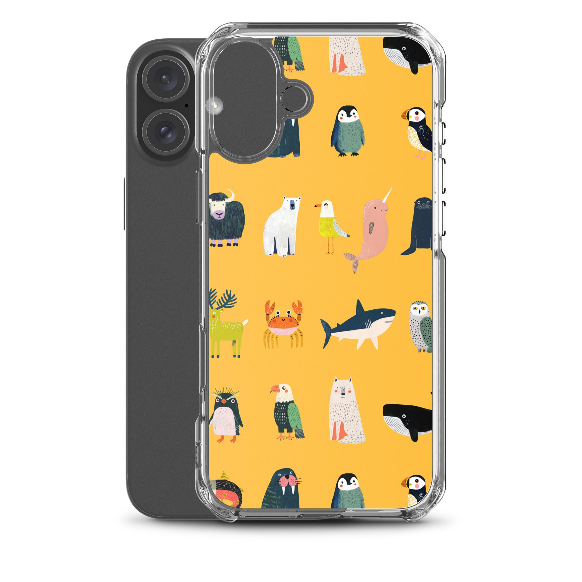 Arctic Animals Pattern Clear Case for iPhone® - Image 41