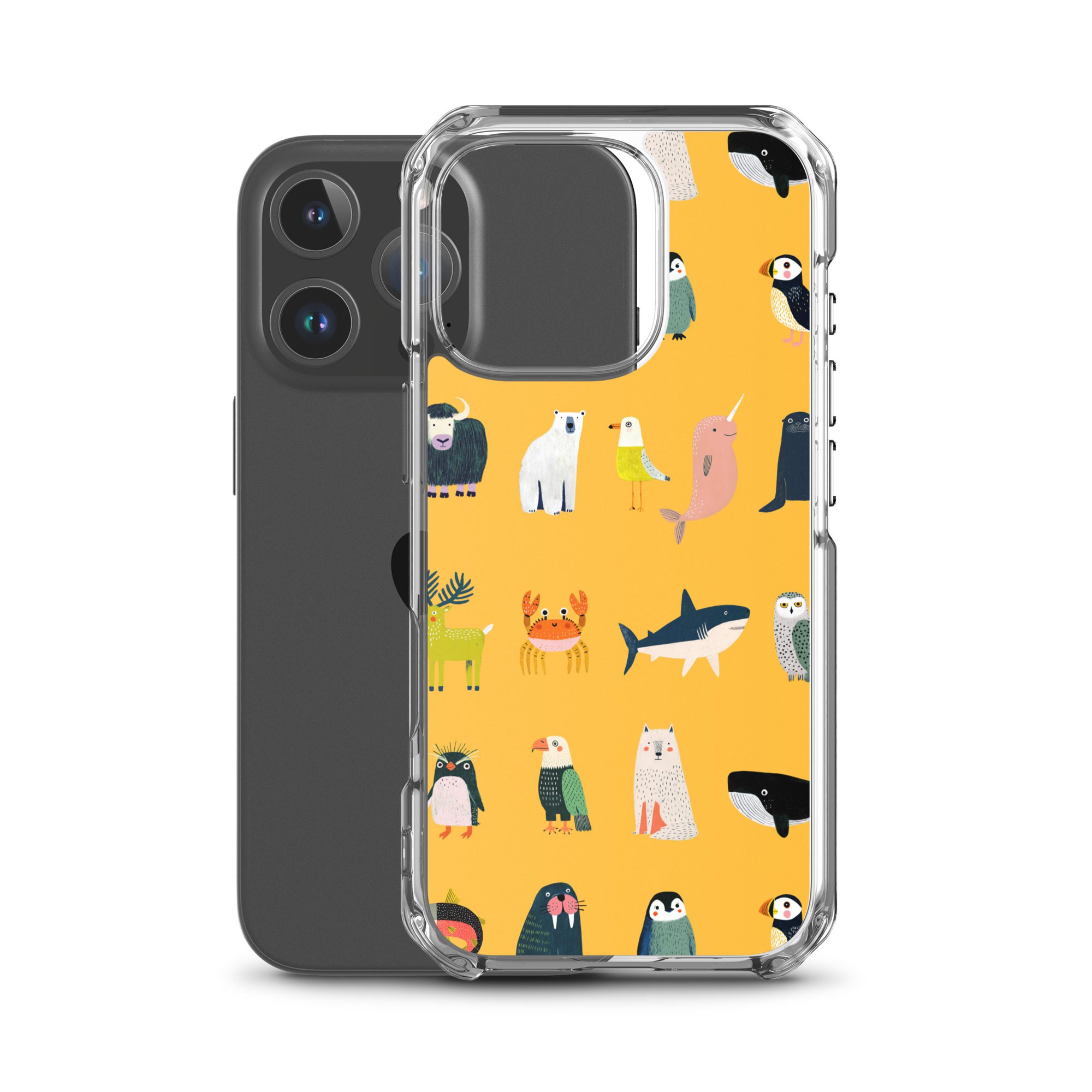 Arctic Animals Pattern Clear Case for iPhone® - Image 45