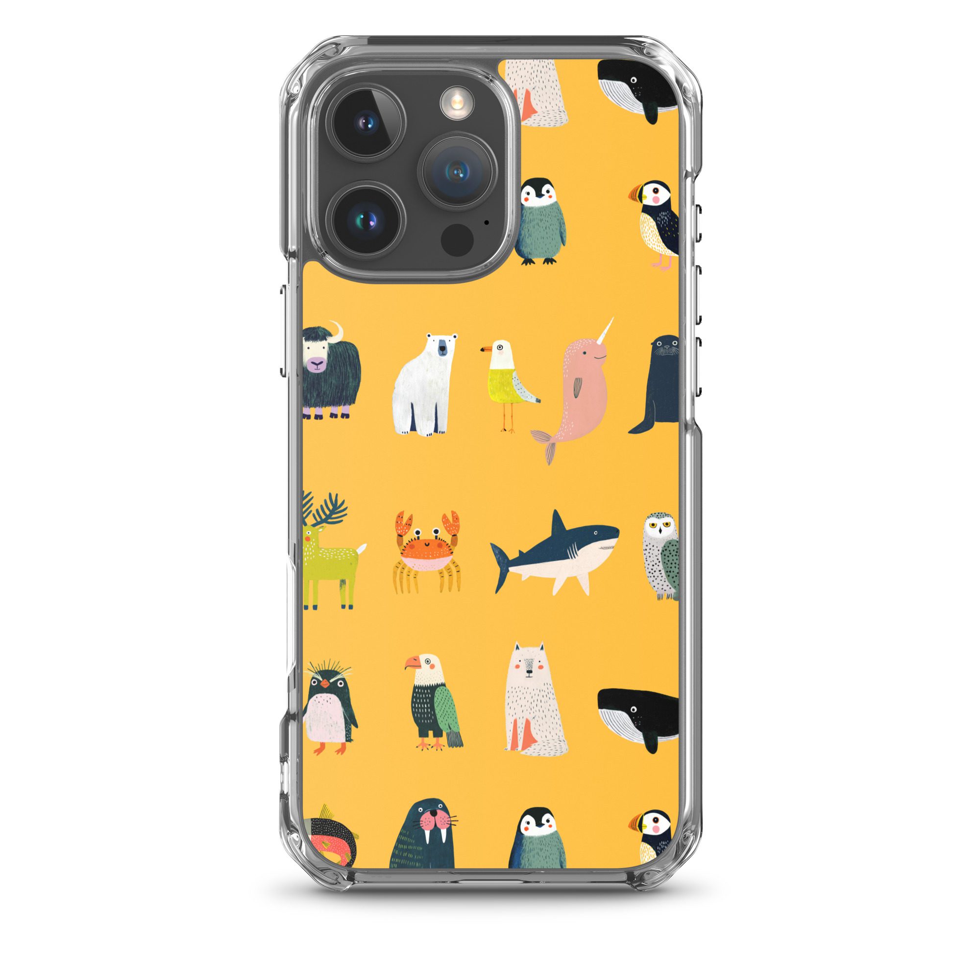 Arctic Animals Pattern Clear Case for iPhone® - Image 42