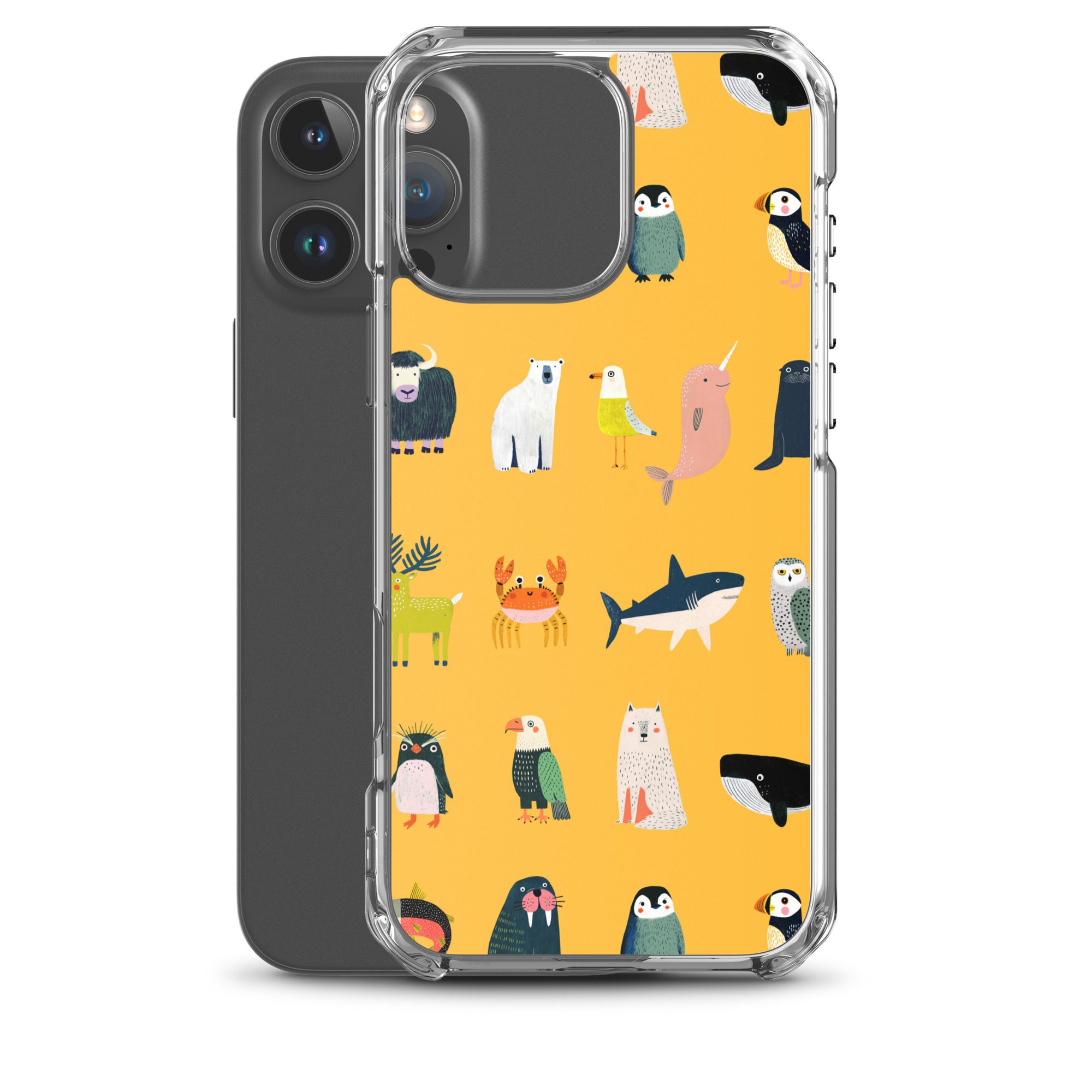 Arctic Animals Pattern Clear Case for iPhone® - Image 43