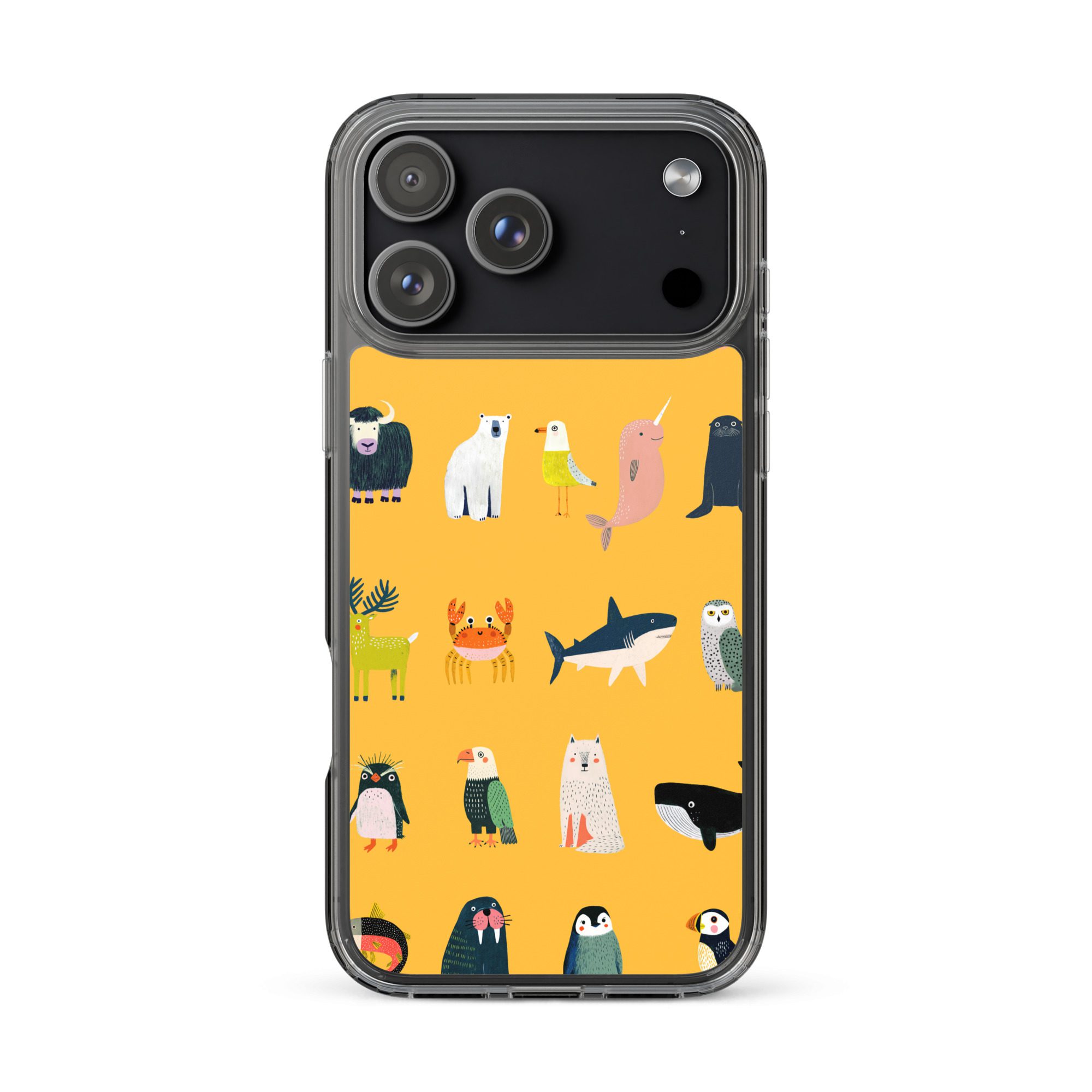 Arctic Animals Pattern Clear Case for iPhone® - Image 49