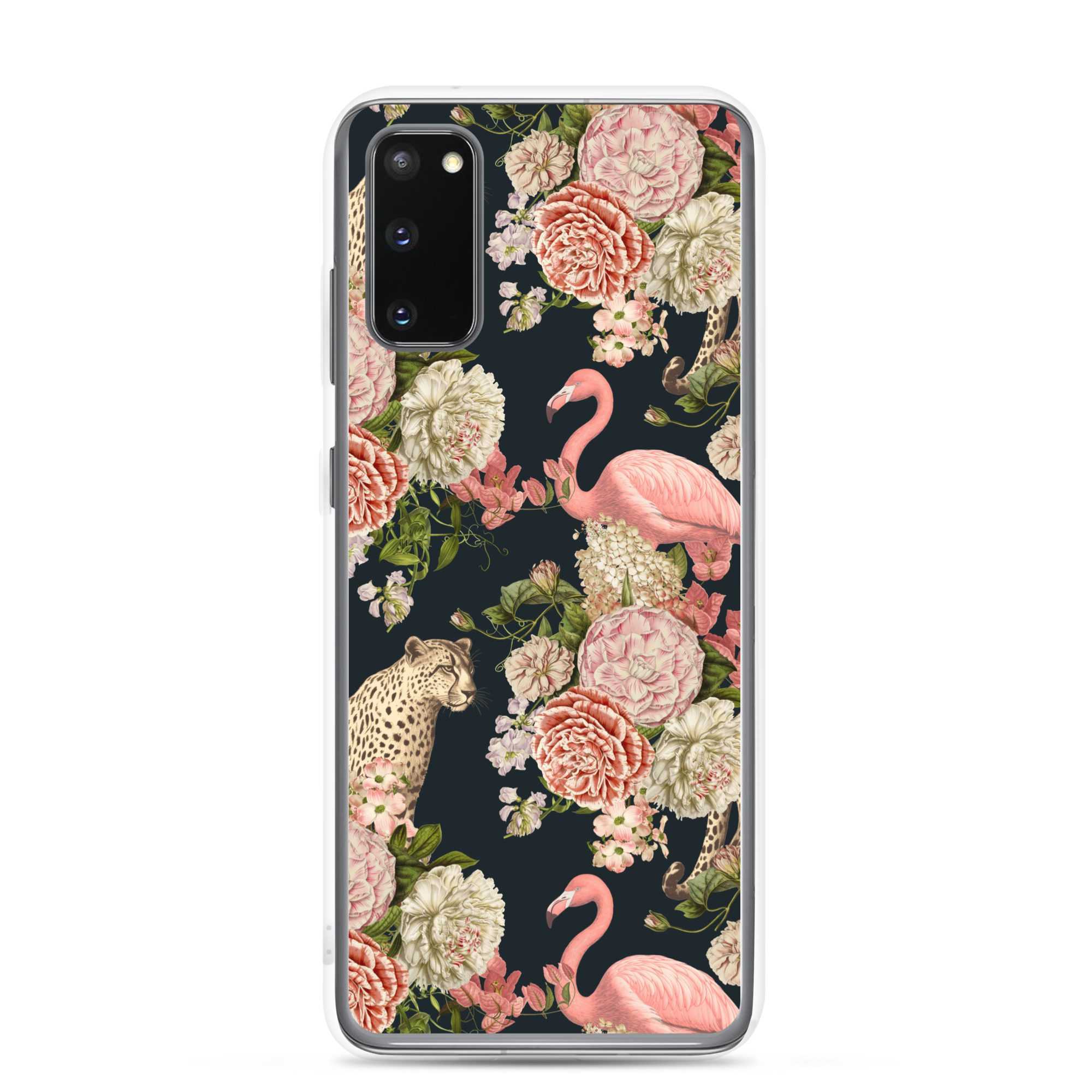 Floral Flamingos Clear Case for Samsung®