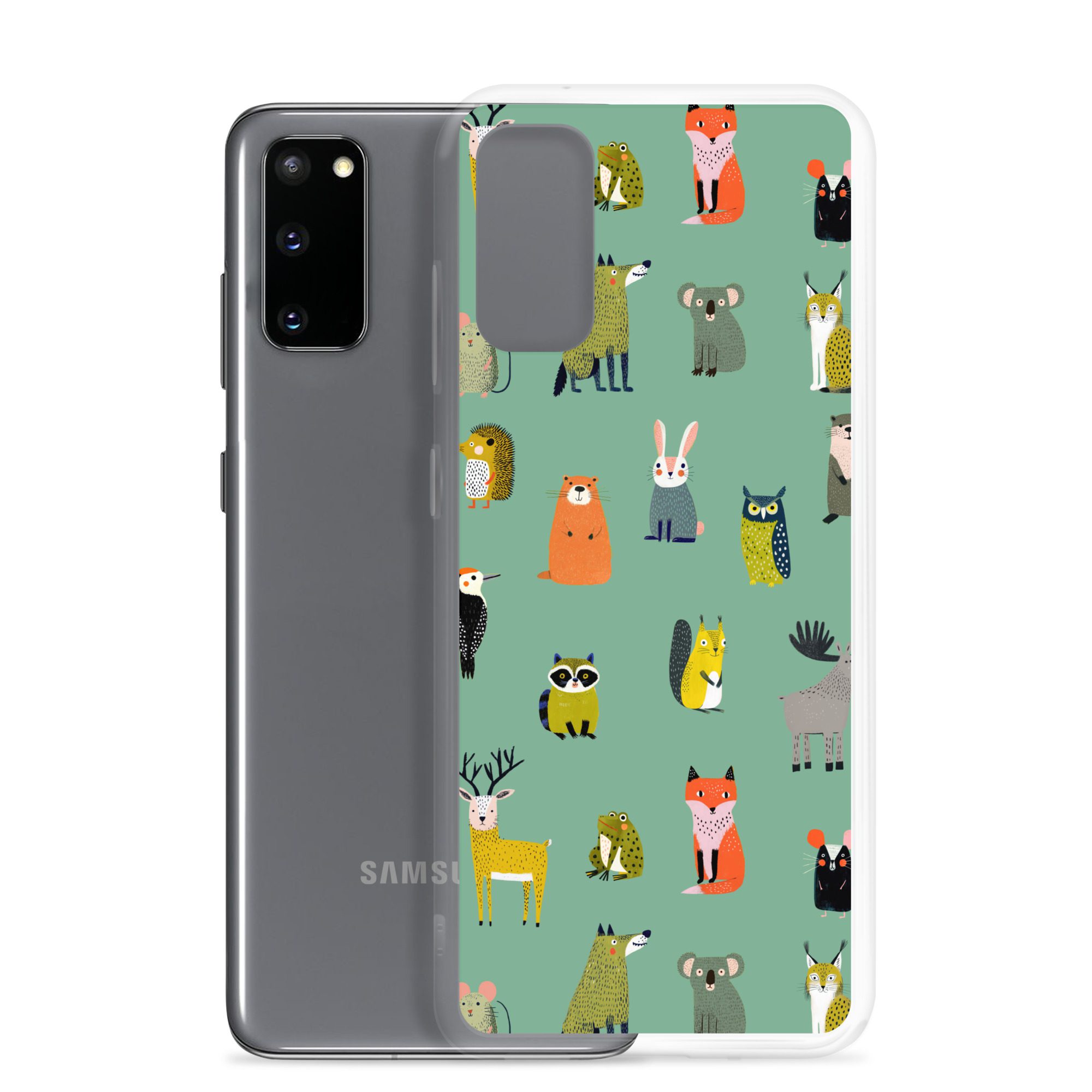 Forest Animals Pattern Clear Case for Samsung® - Image 6