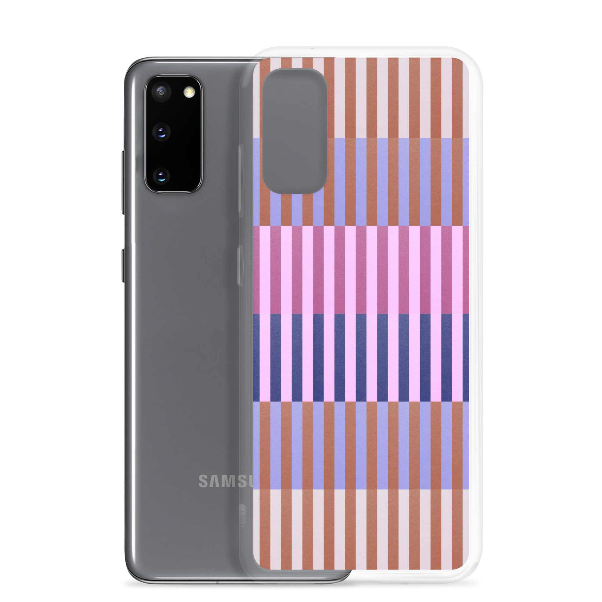 Purple Geo Lines Clear Case for Samsung® - Image 6