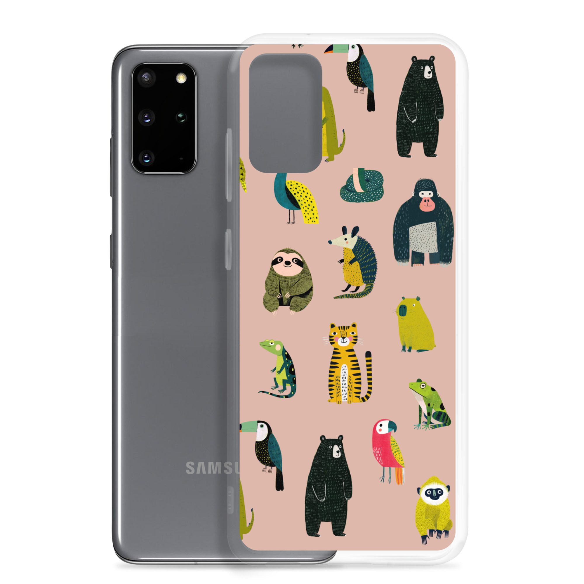Jungle Animals Pattern Clear Case for Samsung® - Image 3
