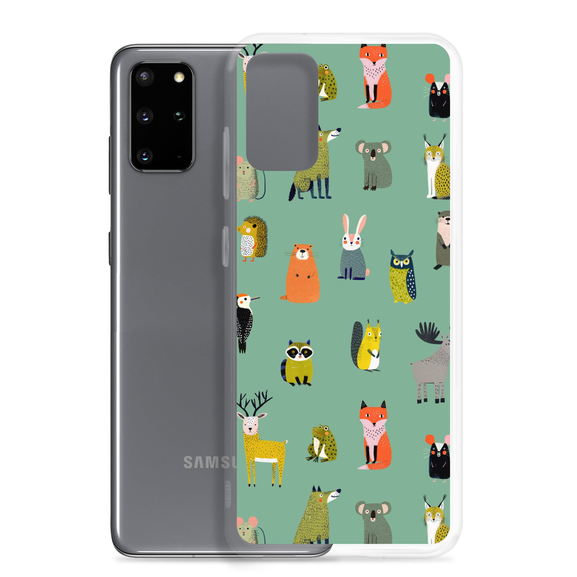 Forest Animals Pattern Clear Case for Samsung® - Image 3