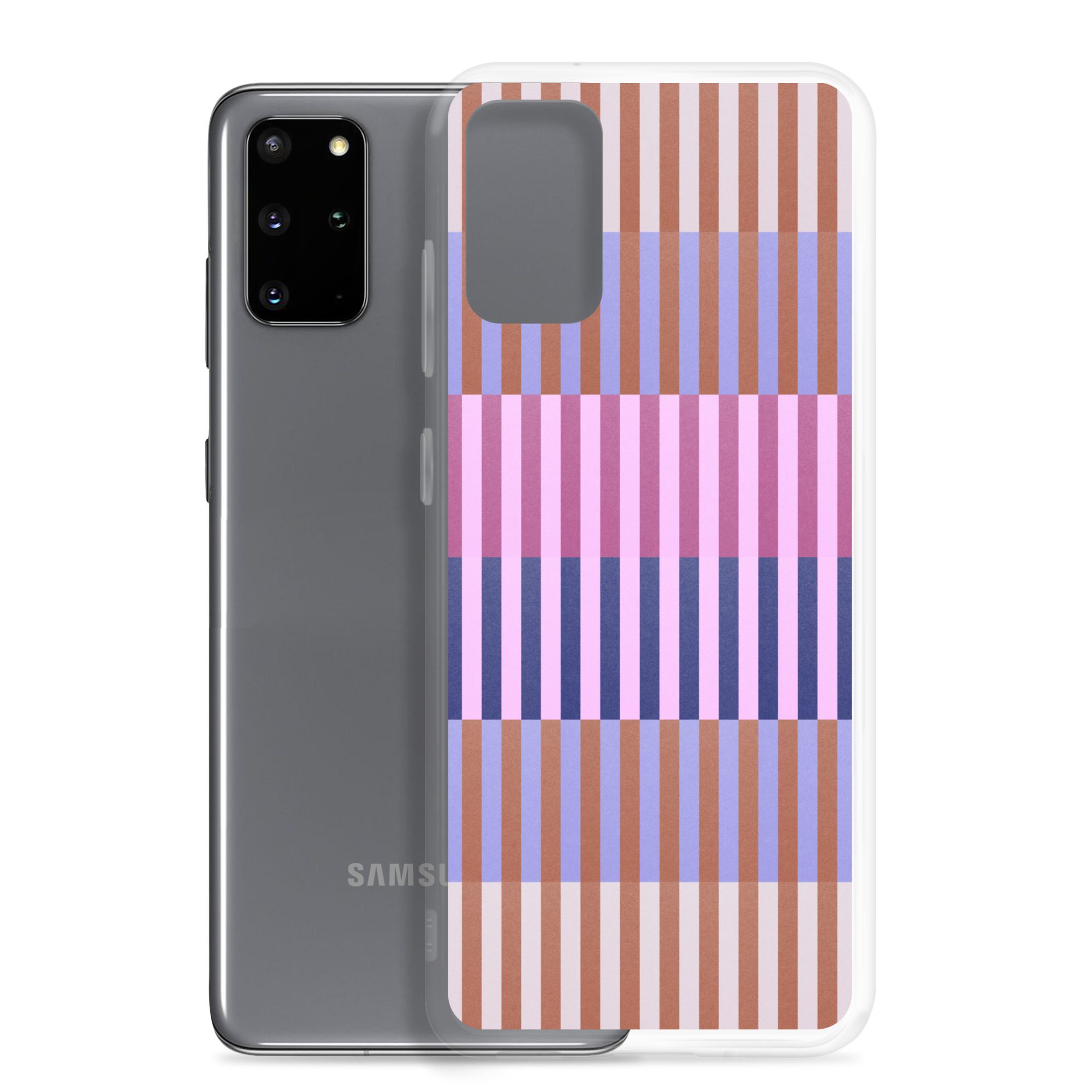 Purple Geo Lines Clear Case for Samsung® - Image 3