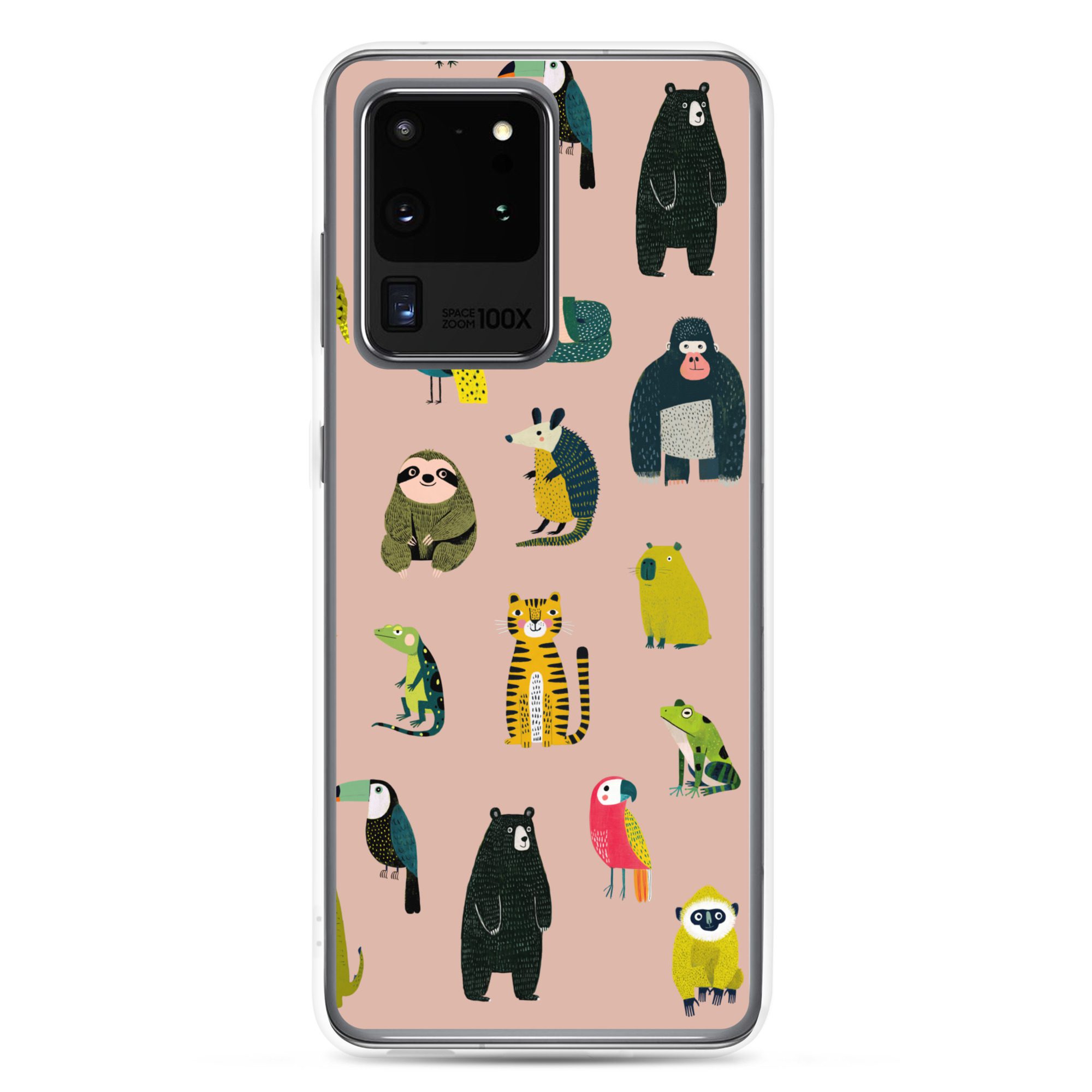 Jungle Animals Pattern Clear Case for Samsung® - Image 4