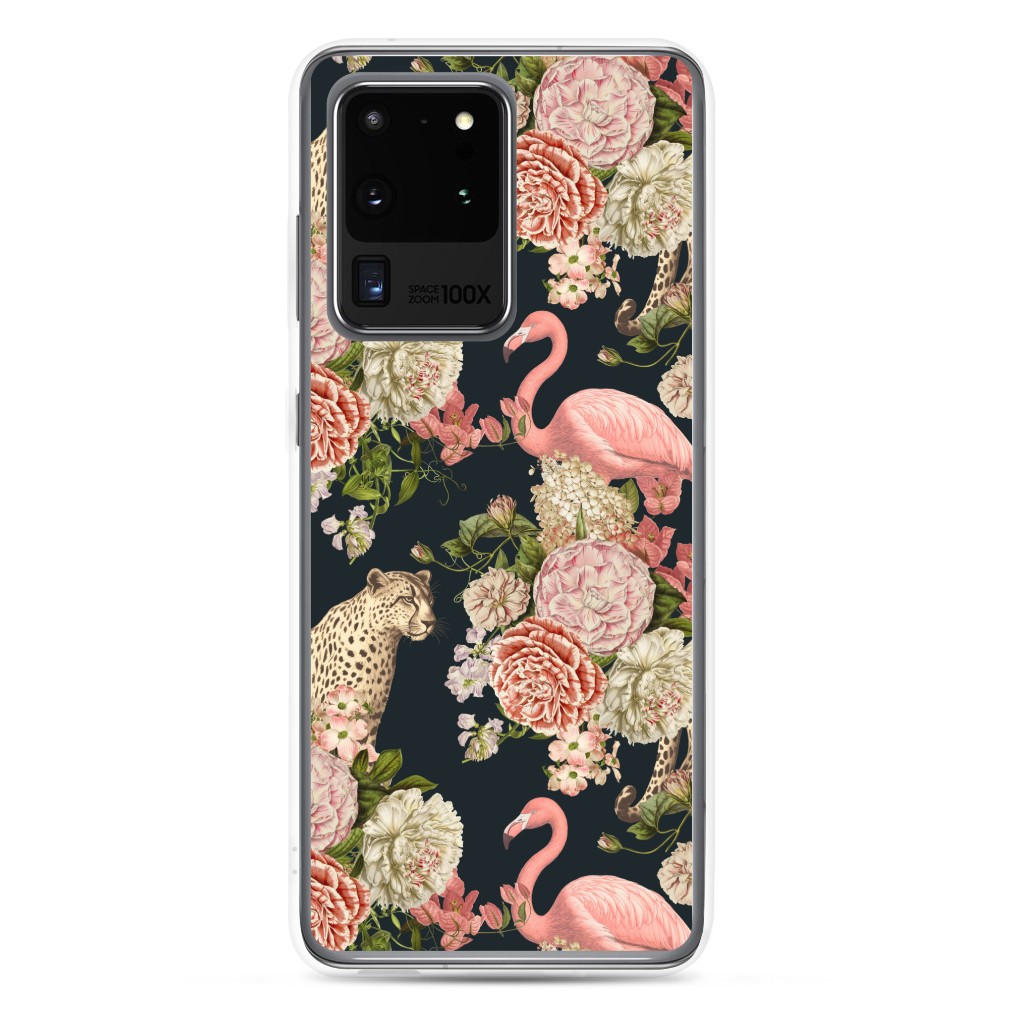 Floral Flamingos Clear Case for Samsung® - Image 4