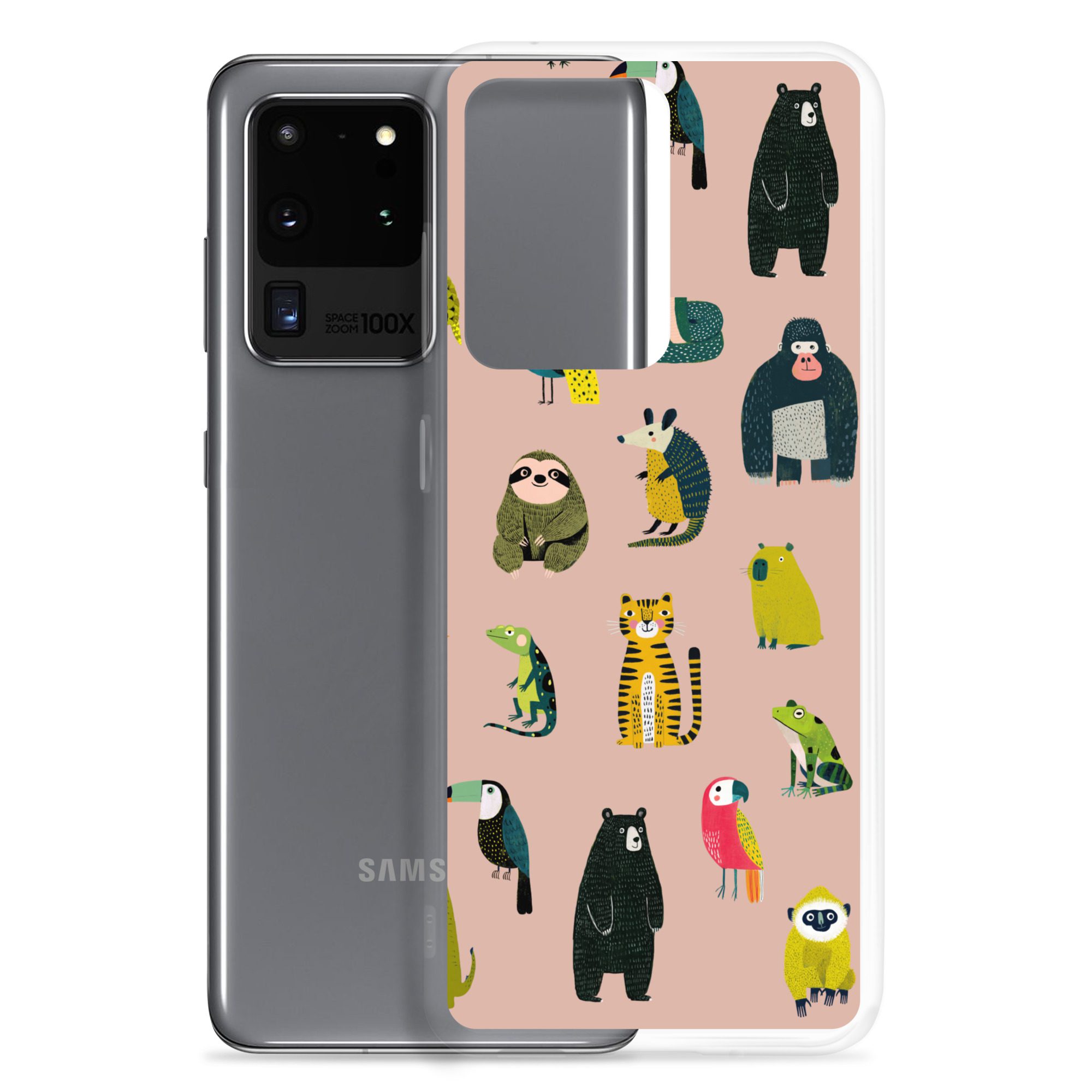 Jungle Animals Pattern Clear Case for Samsung® - Image 5