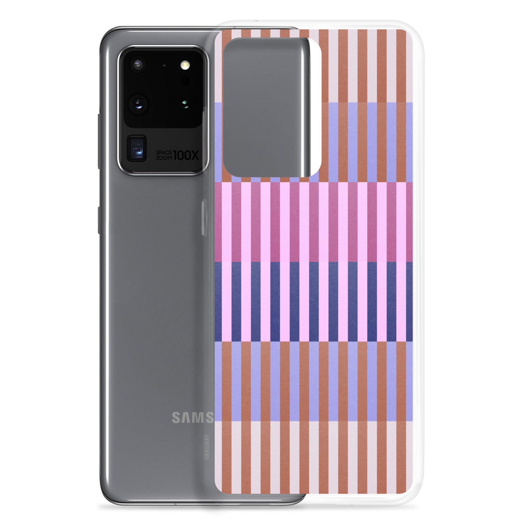 Purple Geo Lines Clear Case for Samsung® - Image 5