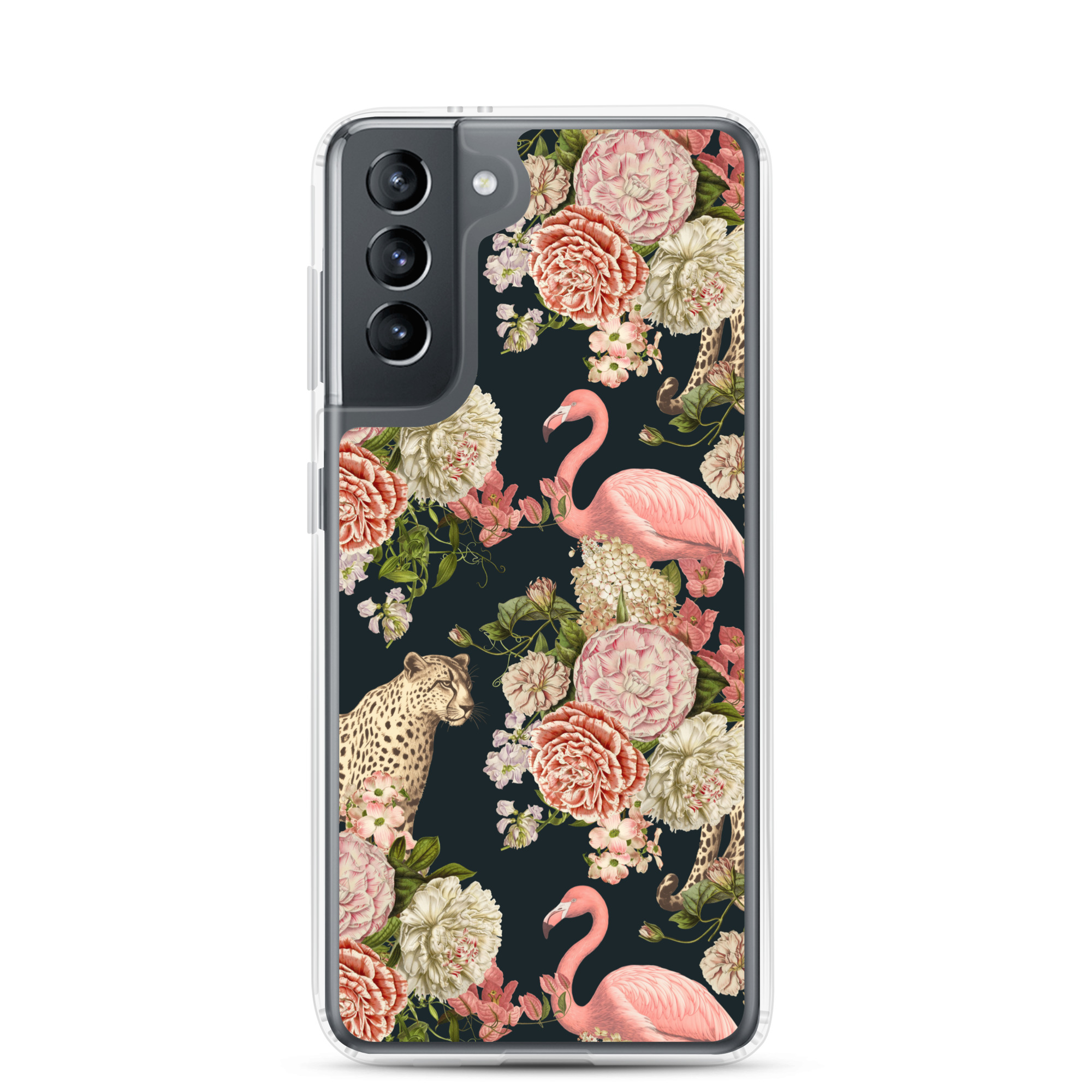 Floral Flamingos Clear Case for Samsung® - Image 11