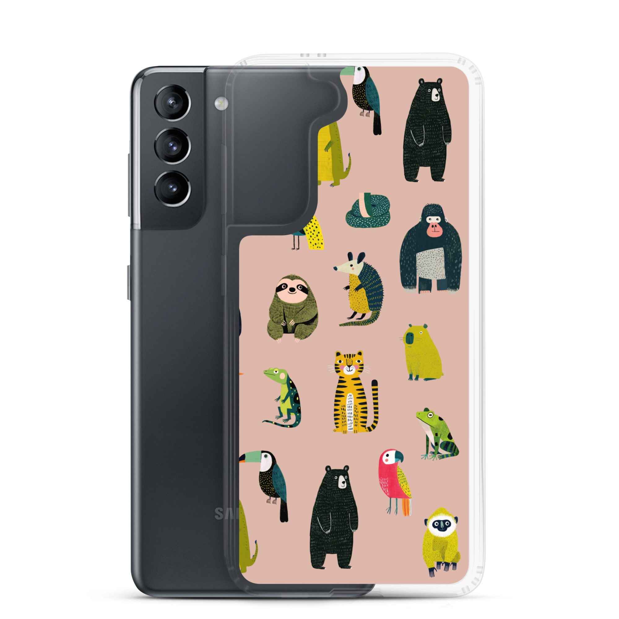 Jungle Animals Pattern Clear Case for Samsung® - Image 12