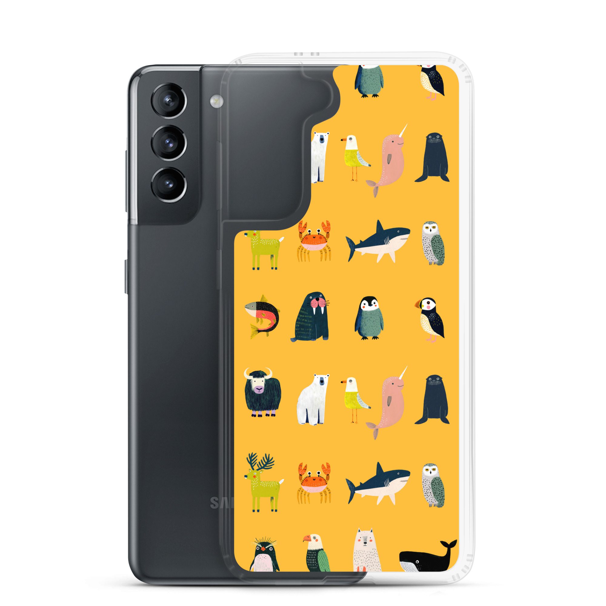 Arctic Animals Pattern Clear Case for Samsung® - Image 12