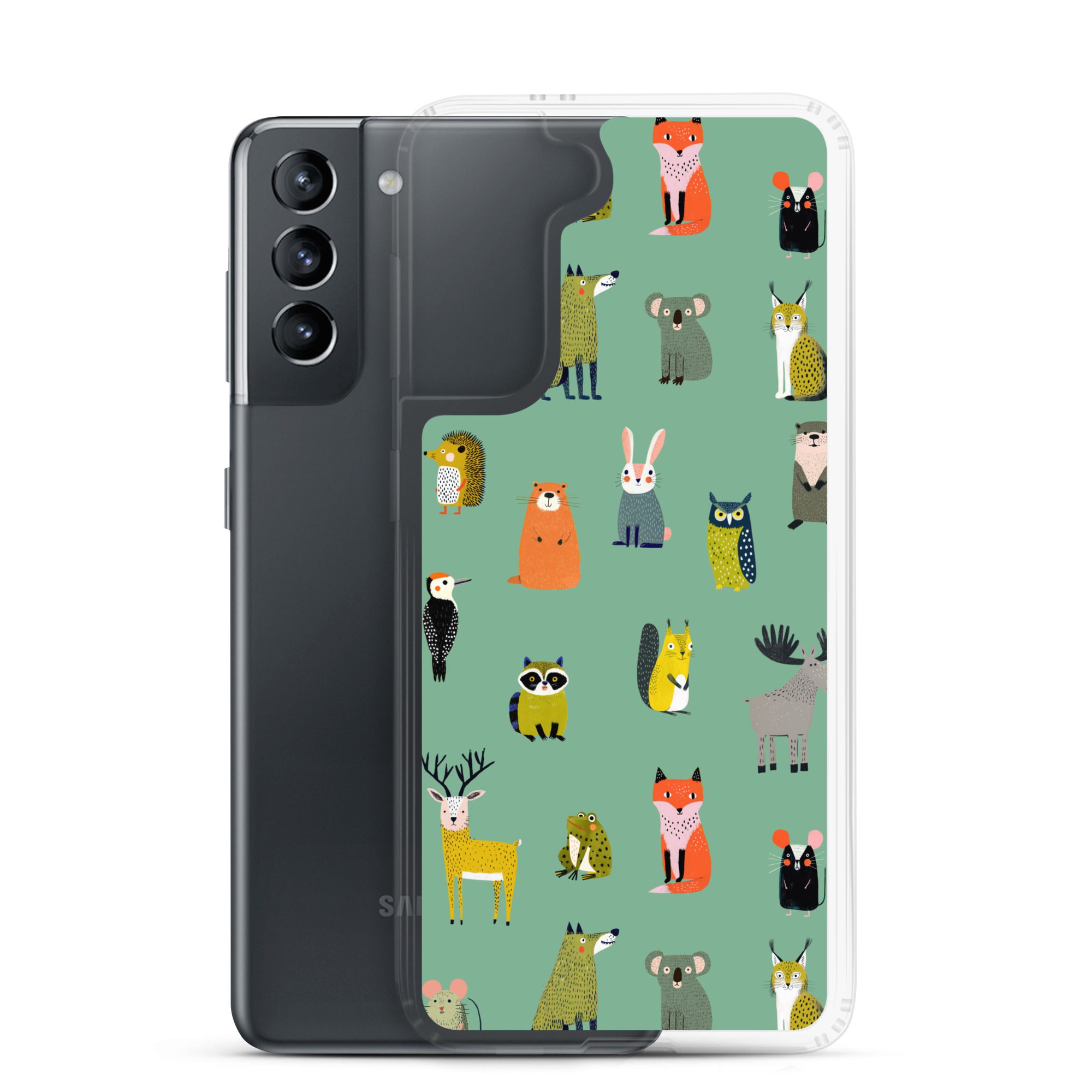 Forest Animals Pattern Clear Case for Samsung® - Image 12