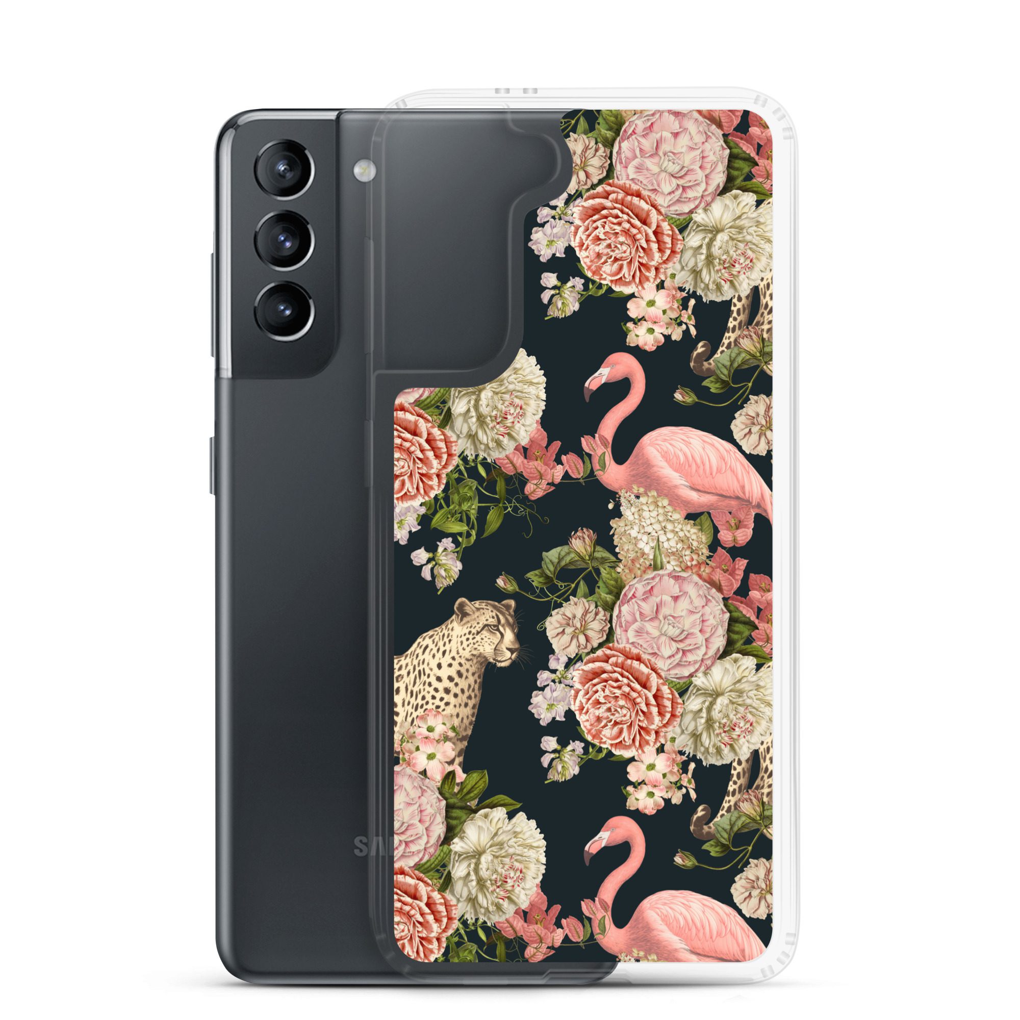 Floral Flamingos Clear Case for Samsung® - Image 12