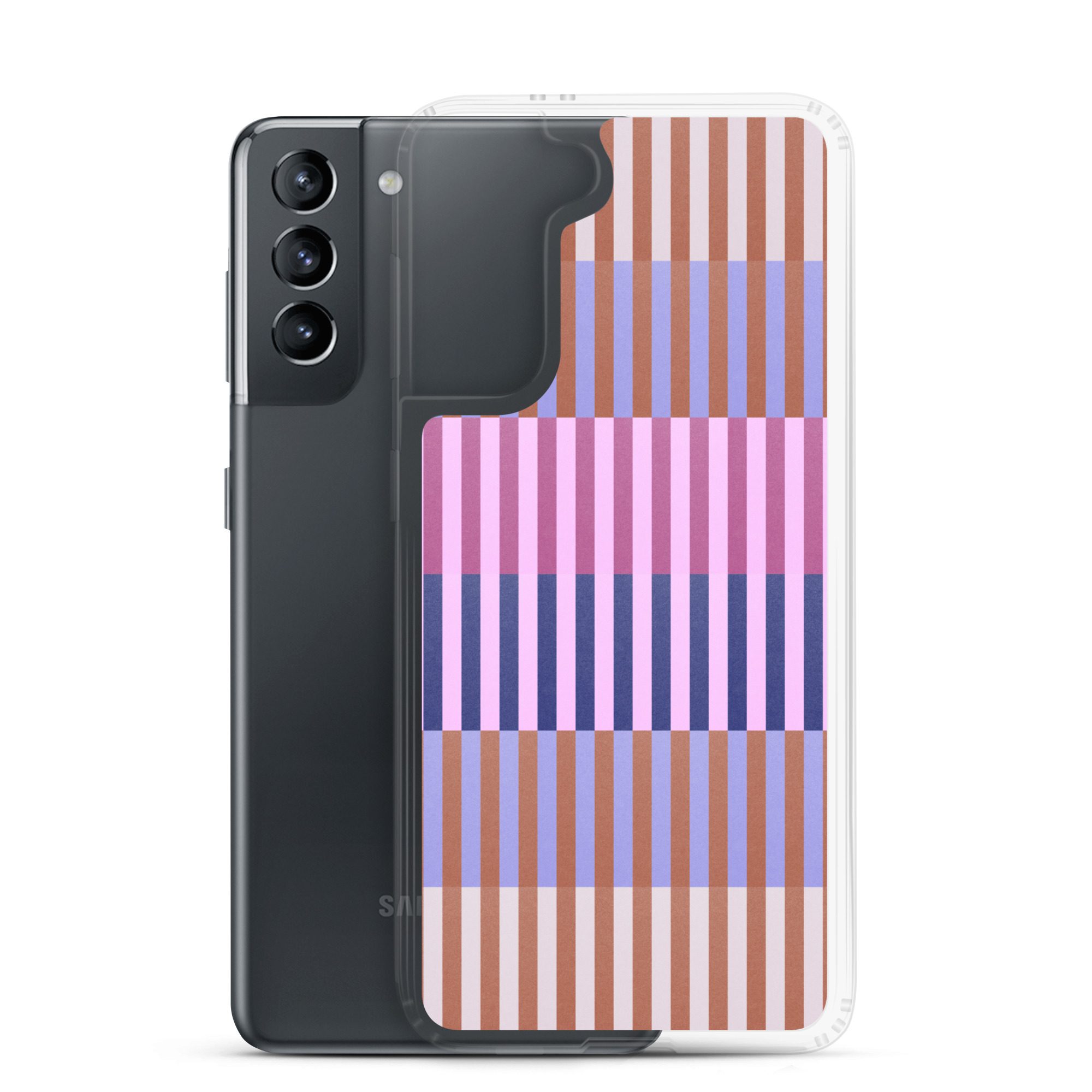 Purple Geo Lines Clear Case for Samsung® - Image 12
