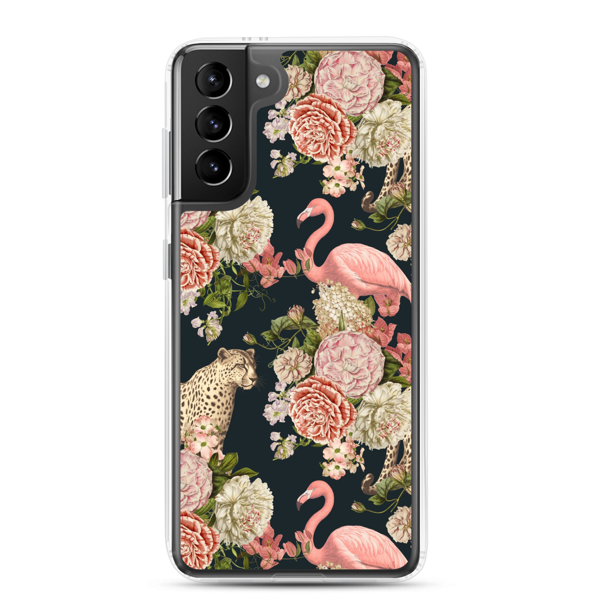 Floral Flamingos Clear Case for Samsung® - Image 7