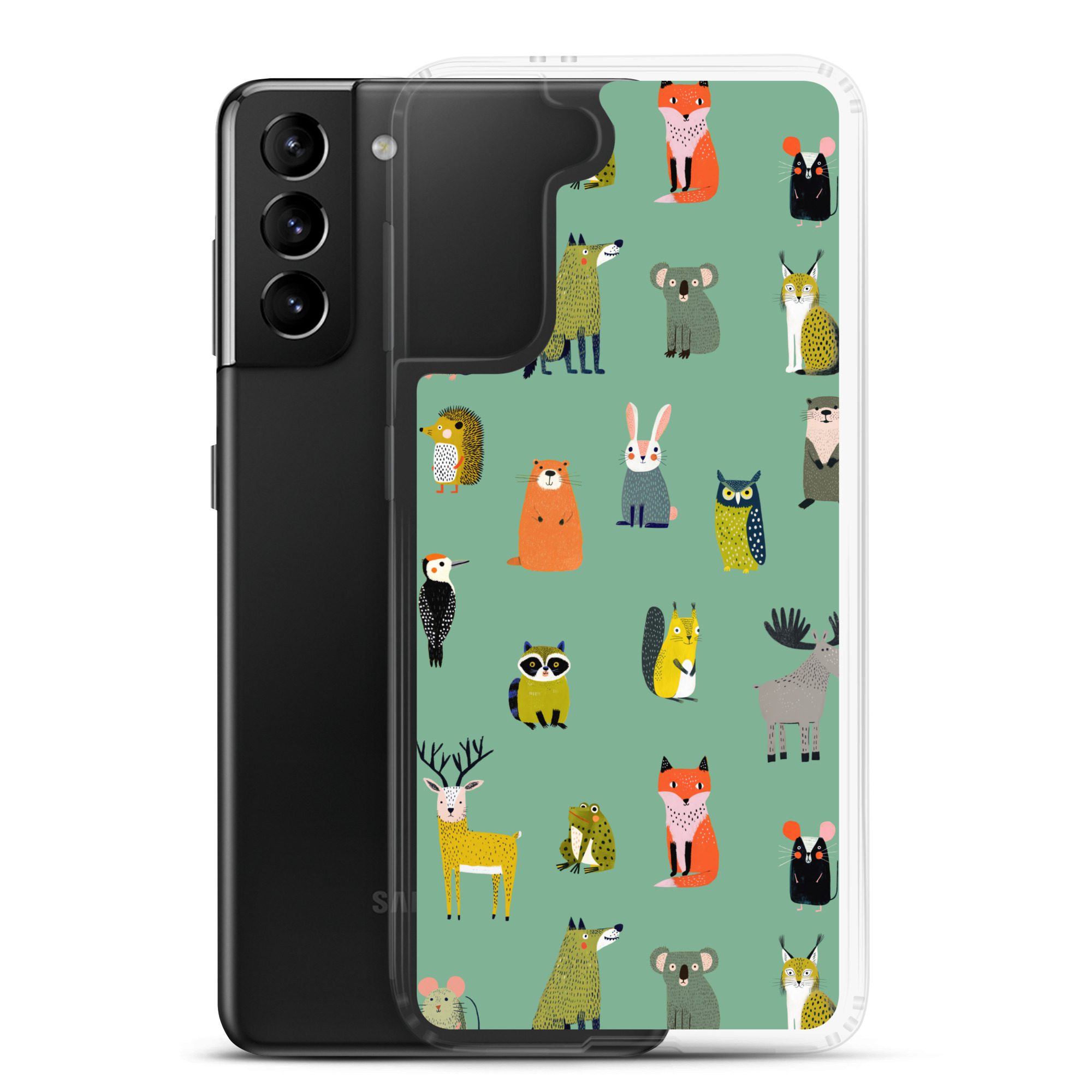 Forest Animals Pattern Clear Case for Samsung® - Image 8