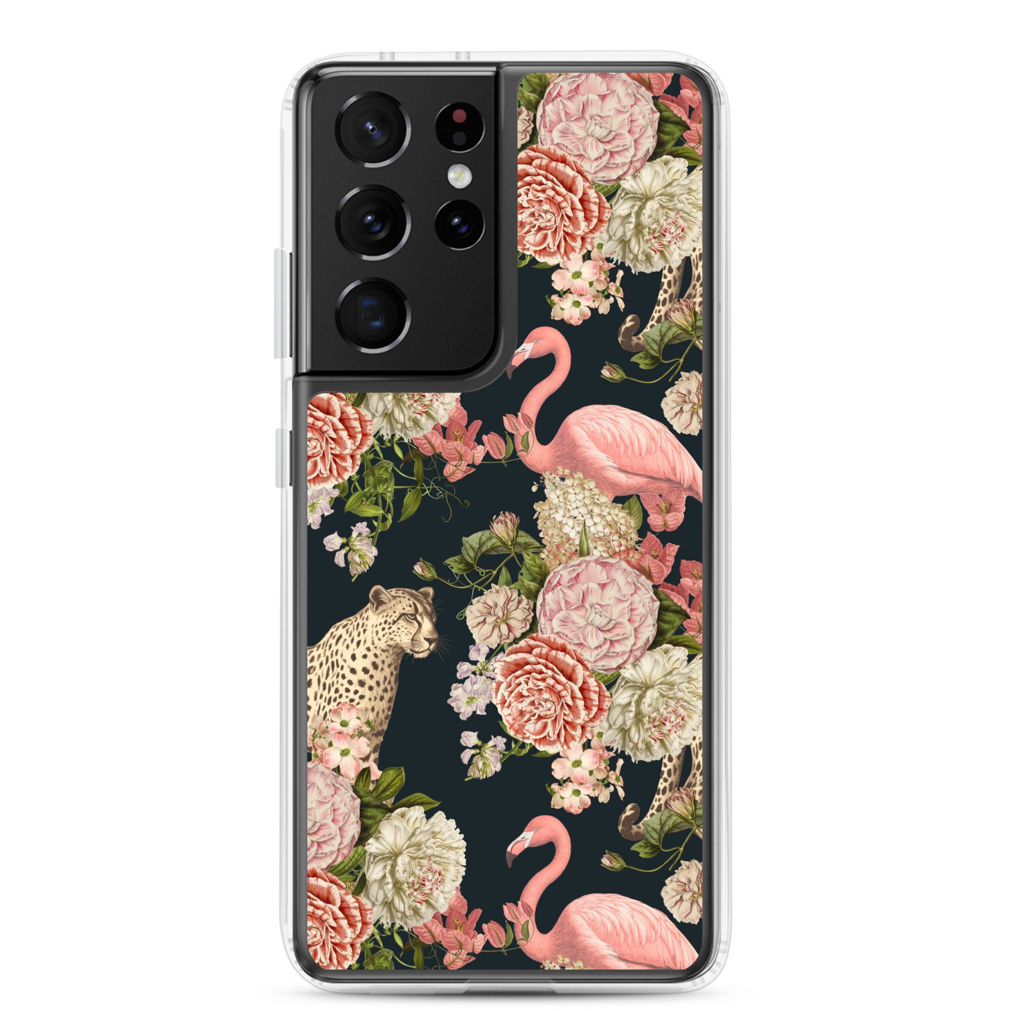 Floral Flamingos Clear Case for Samsung® - Image 9