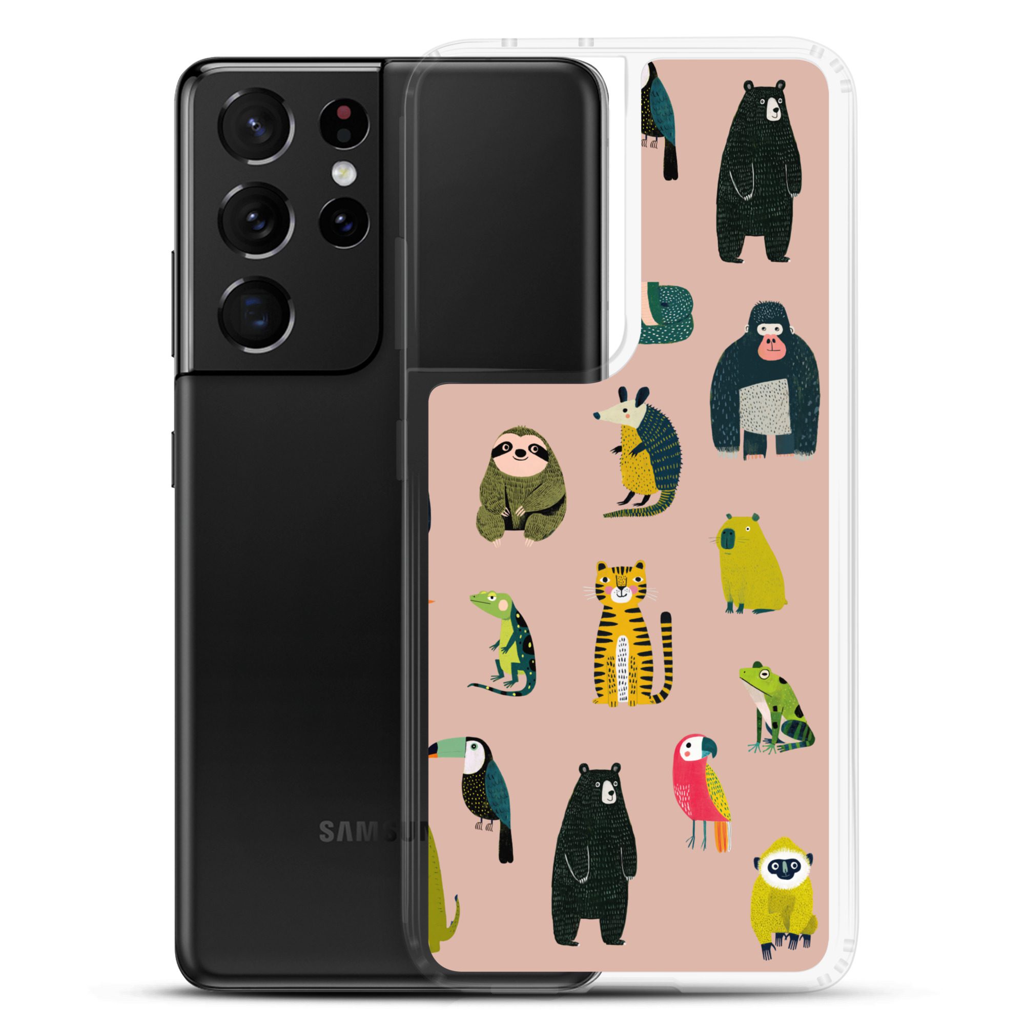 Jungle Animals Pattern Clear Case for Samsung® - Image 10