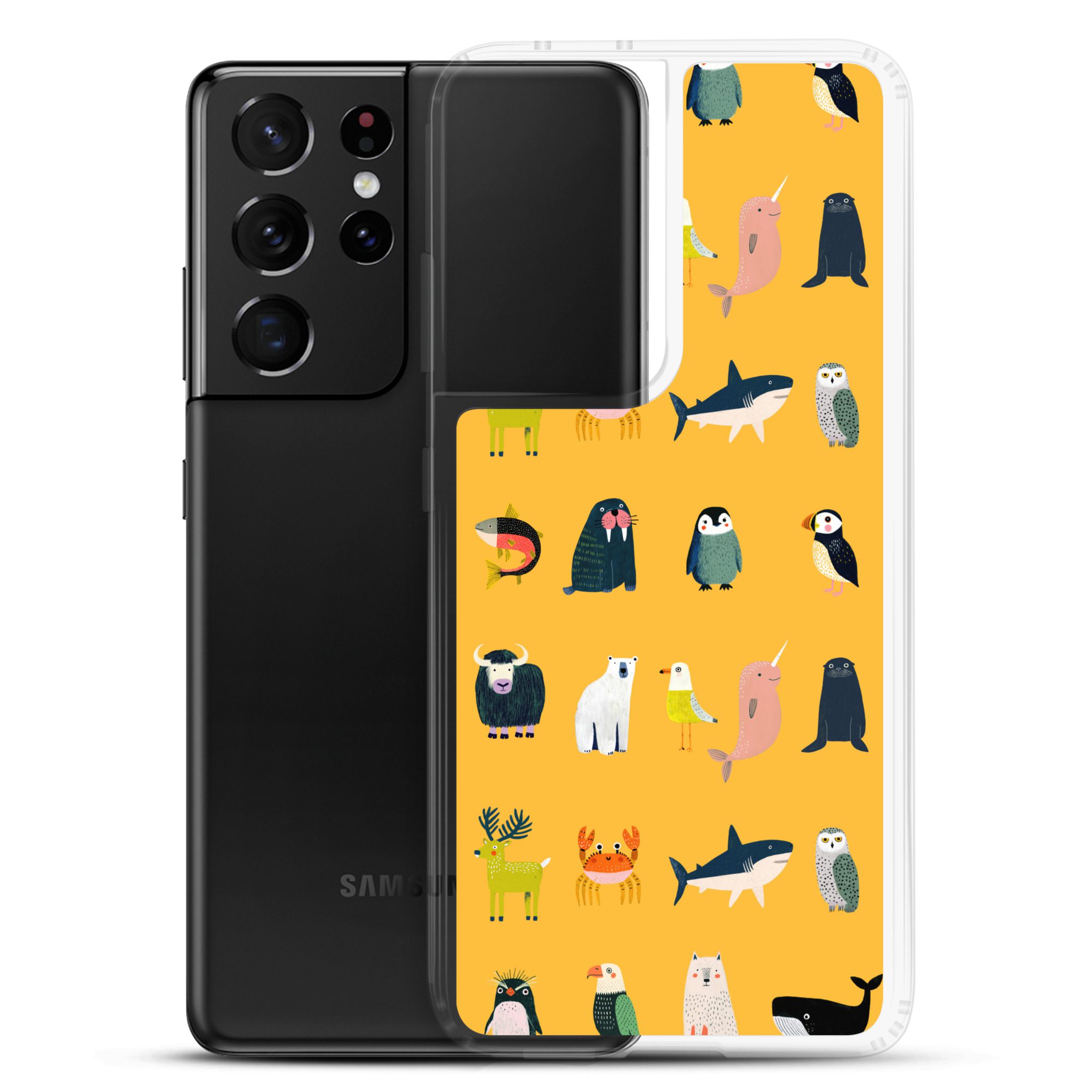 Arctic Animals Pattern Clear Case for Samsung® - Image 10