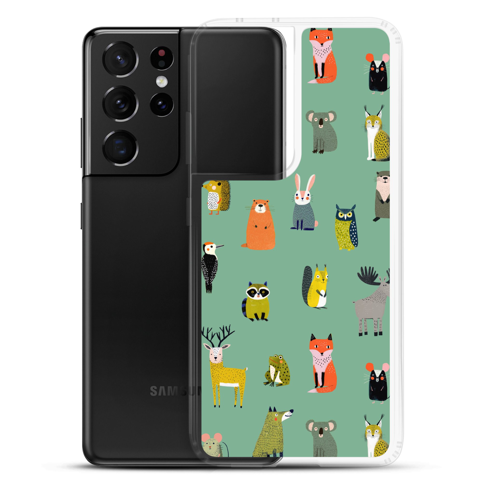 Forest Animals Pattern Clear Case for Samsung® - Image 10