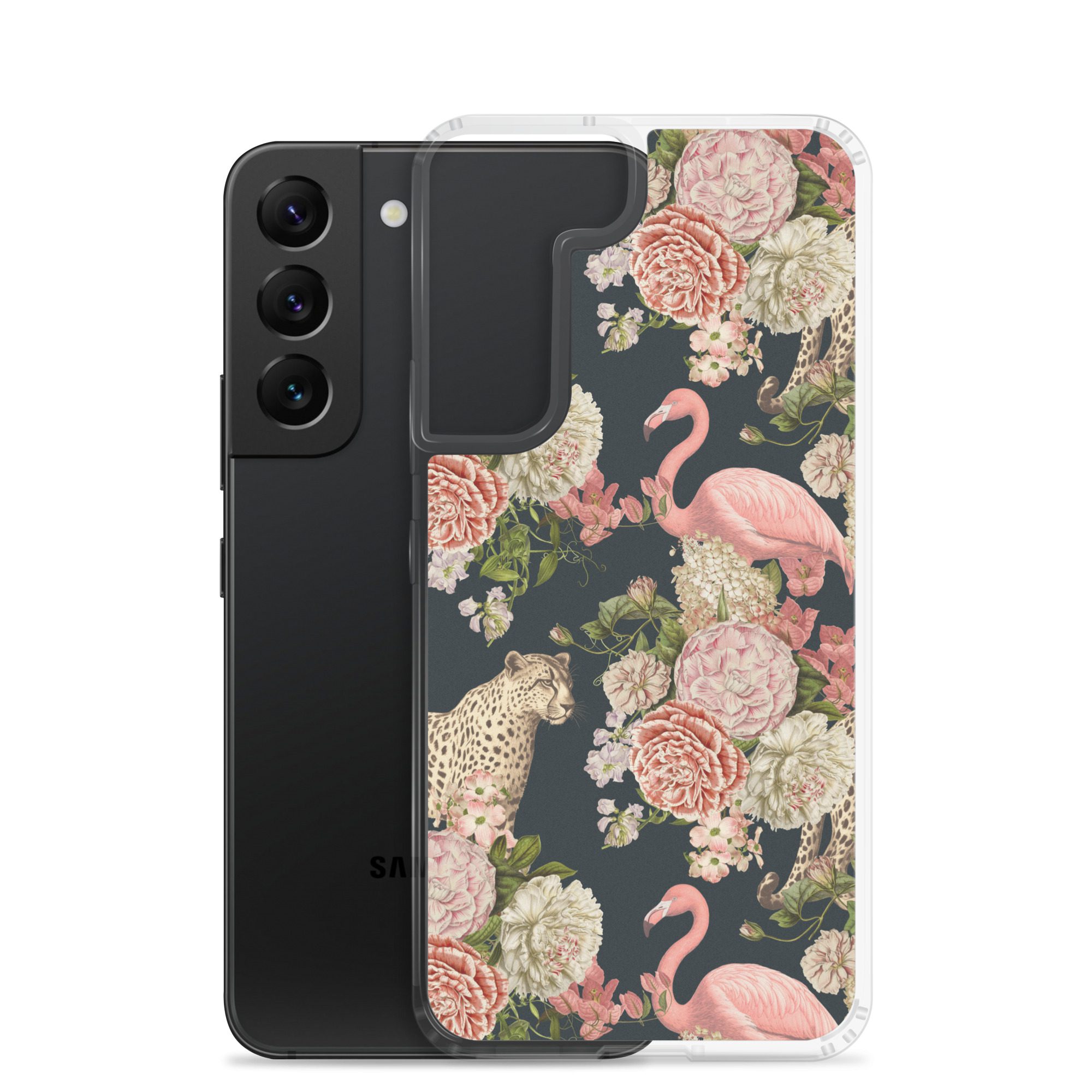 Floral Flamingos Clear Case for Samsung® - Image 18