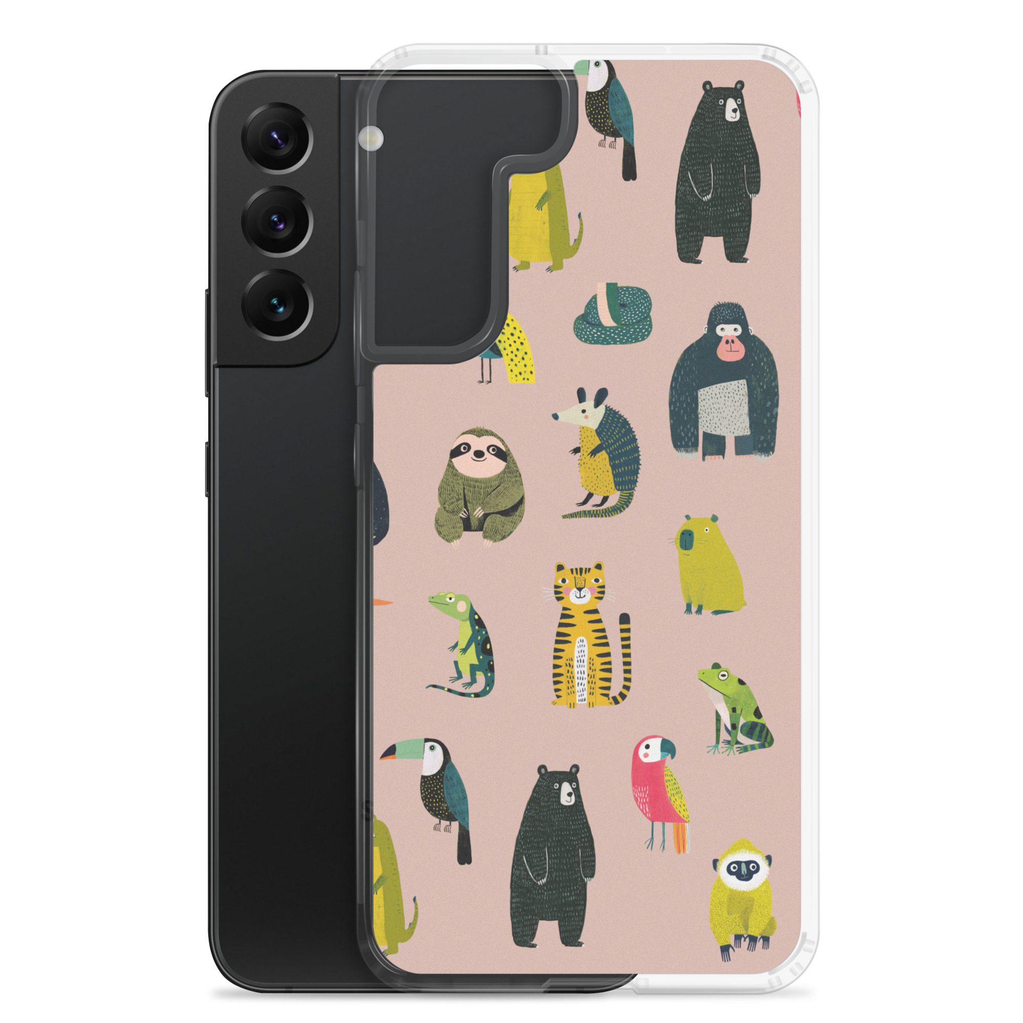 Jungle Animals Pattern Clear Case for Samsung® - Image 14