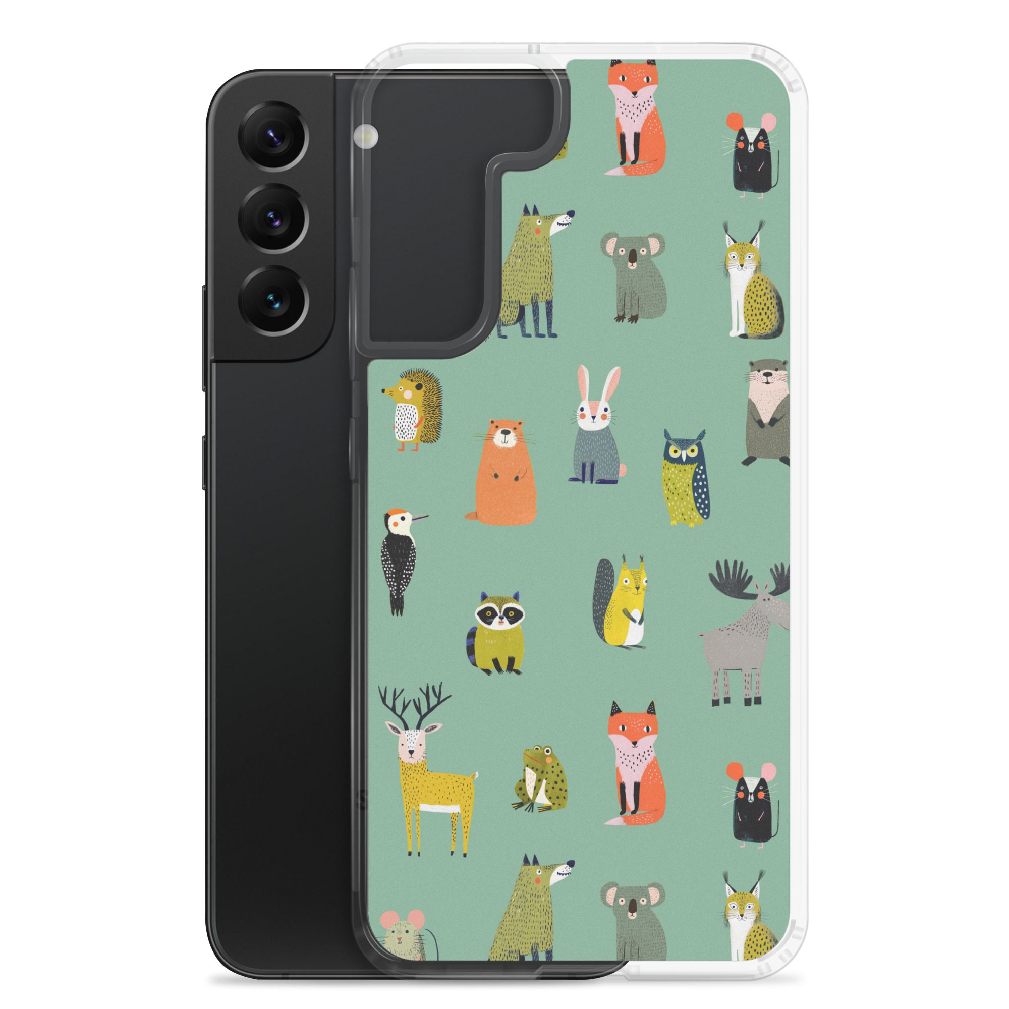 Forest Animals Pattern Clear Case for Samsung® - Image 14
