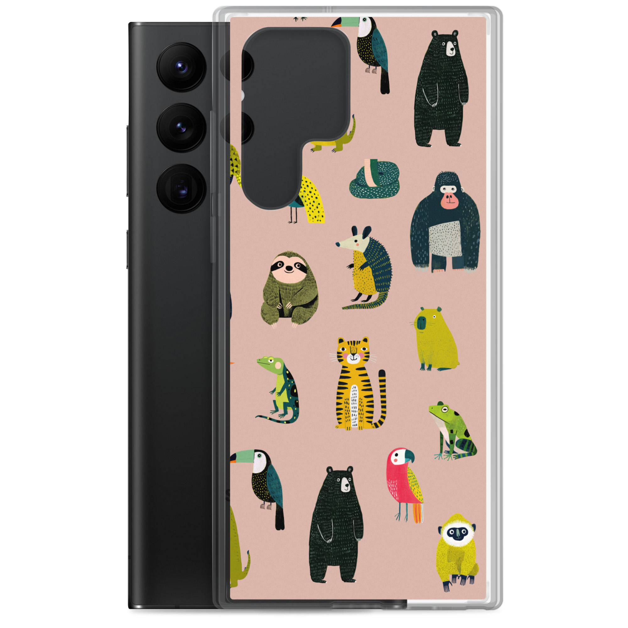 Jungle Animals Pattern Clear Case for Samsung® - Image 16