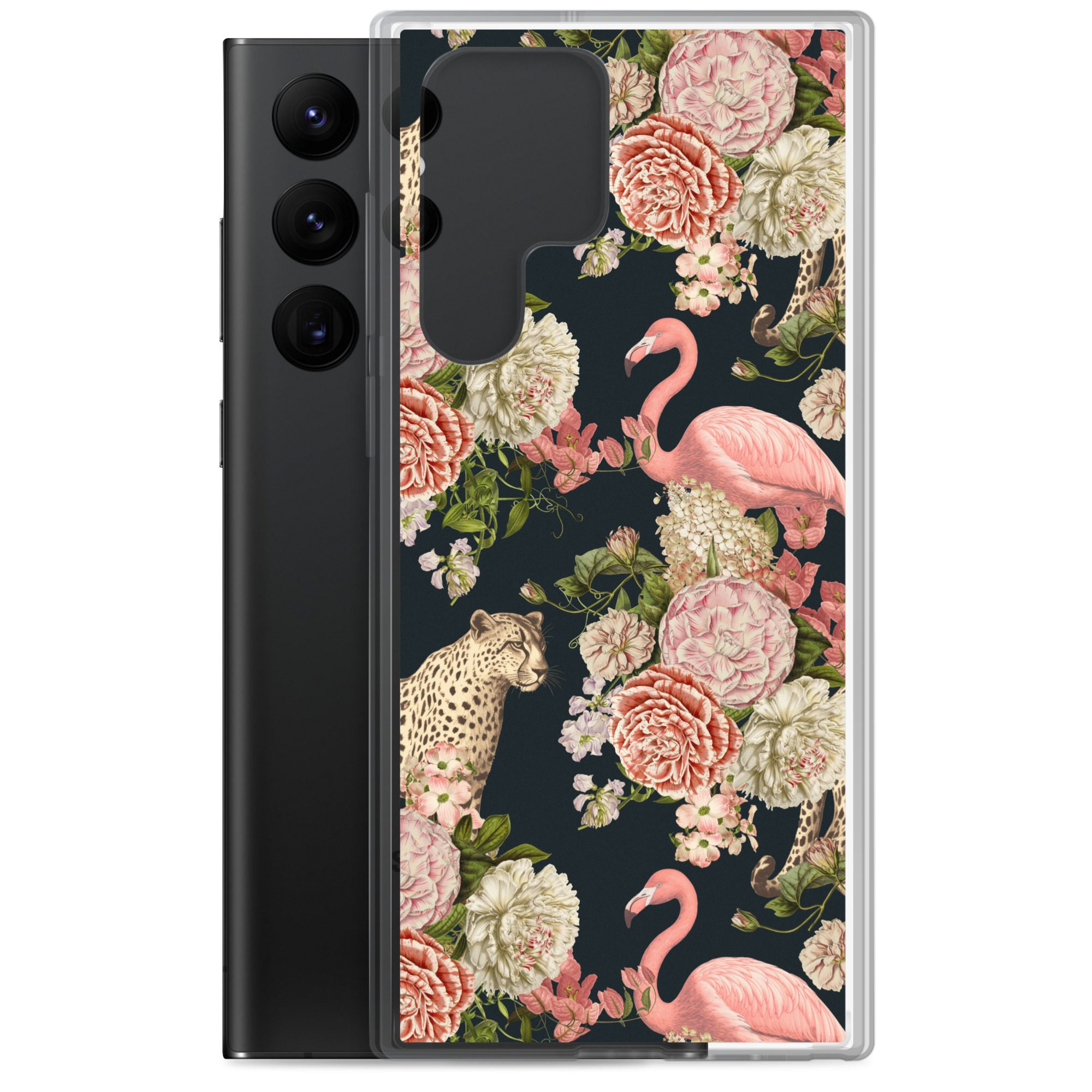 Floral Flamingos Clear Case for Samsung® - Image 16